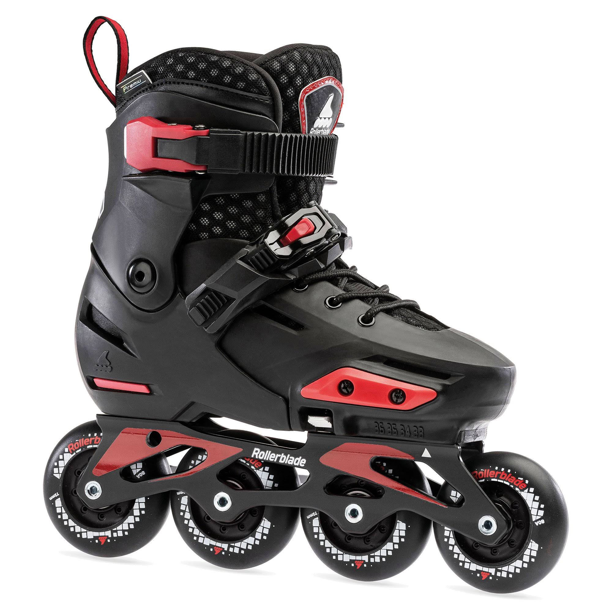 Rollerblade Apex Adjustable Boys Urban Inline Skates, Black / 2-5