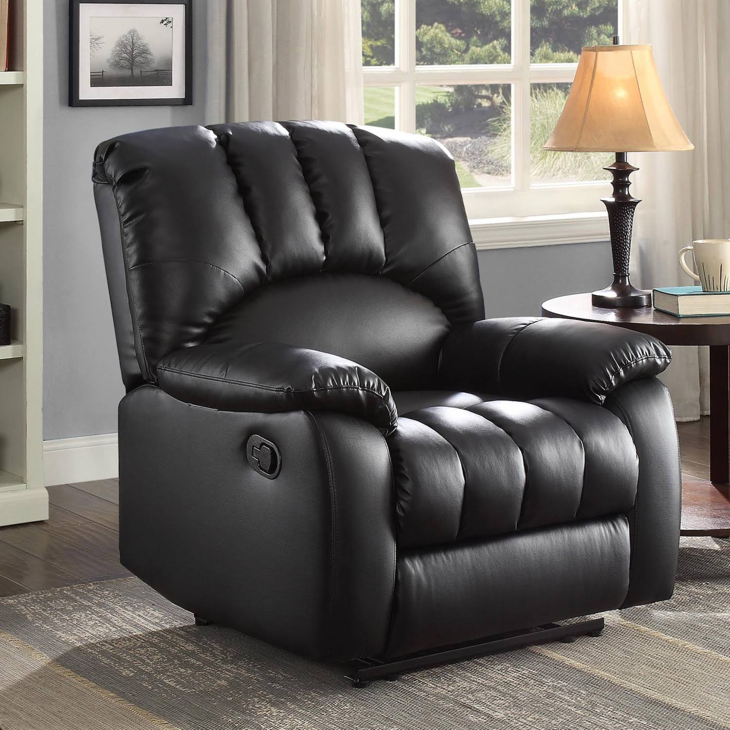 Mainstays Recliner with Pocketed Comfort Coils Black