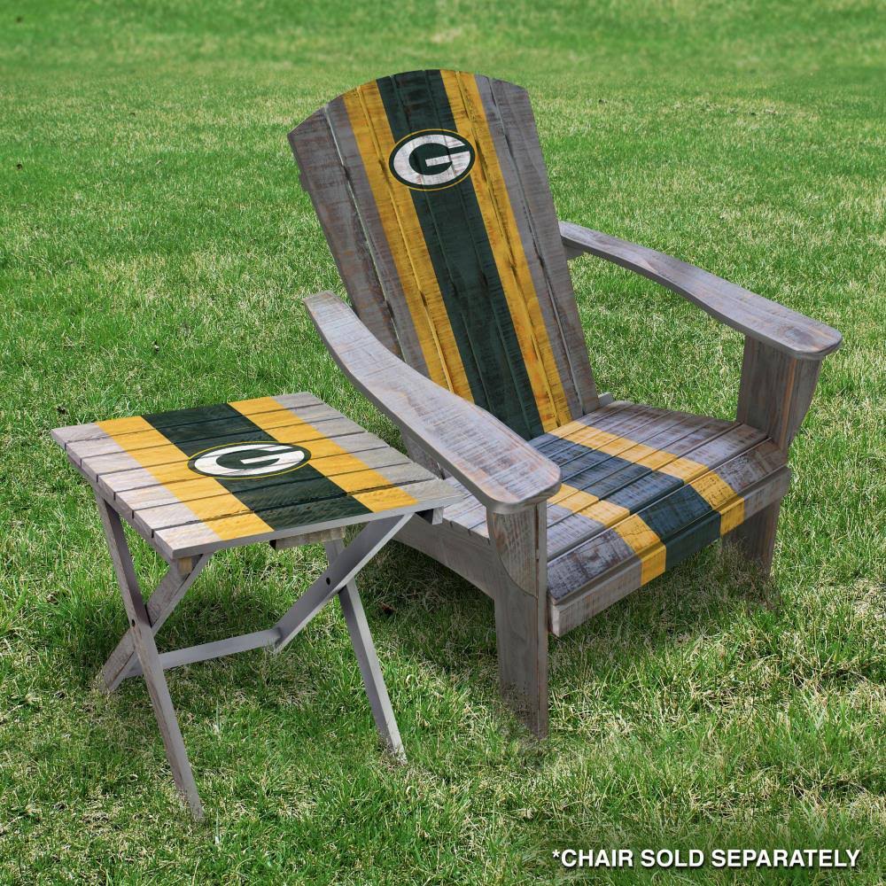 Imperial Gray Green Bay Packers Folding Adirondack Table
