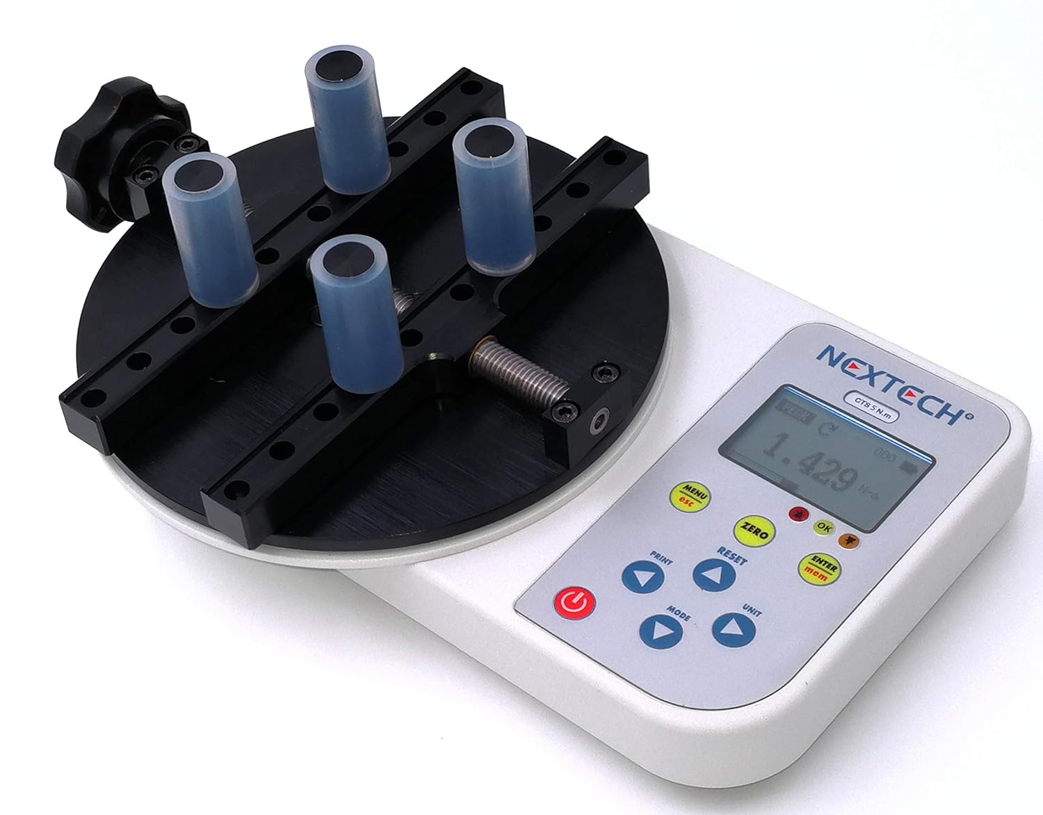 Nextech CTS Digital Cap Torque Tester, Peak/Track Mode, Pass/Fail LED, USB Output, Back-Lit Graphic LCD, Metal Enclosures (5N.m, CTS)