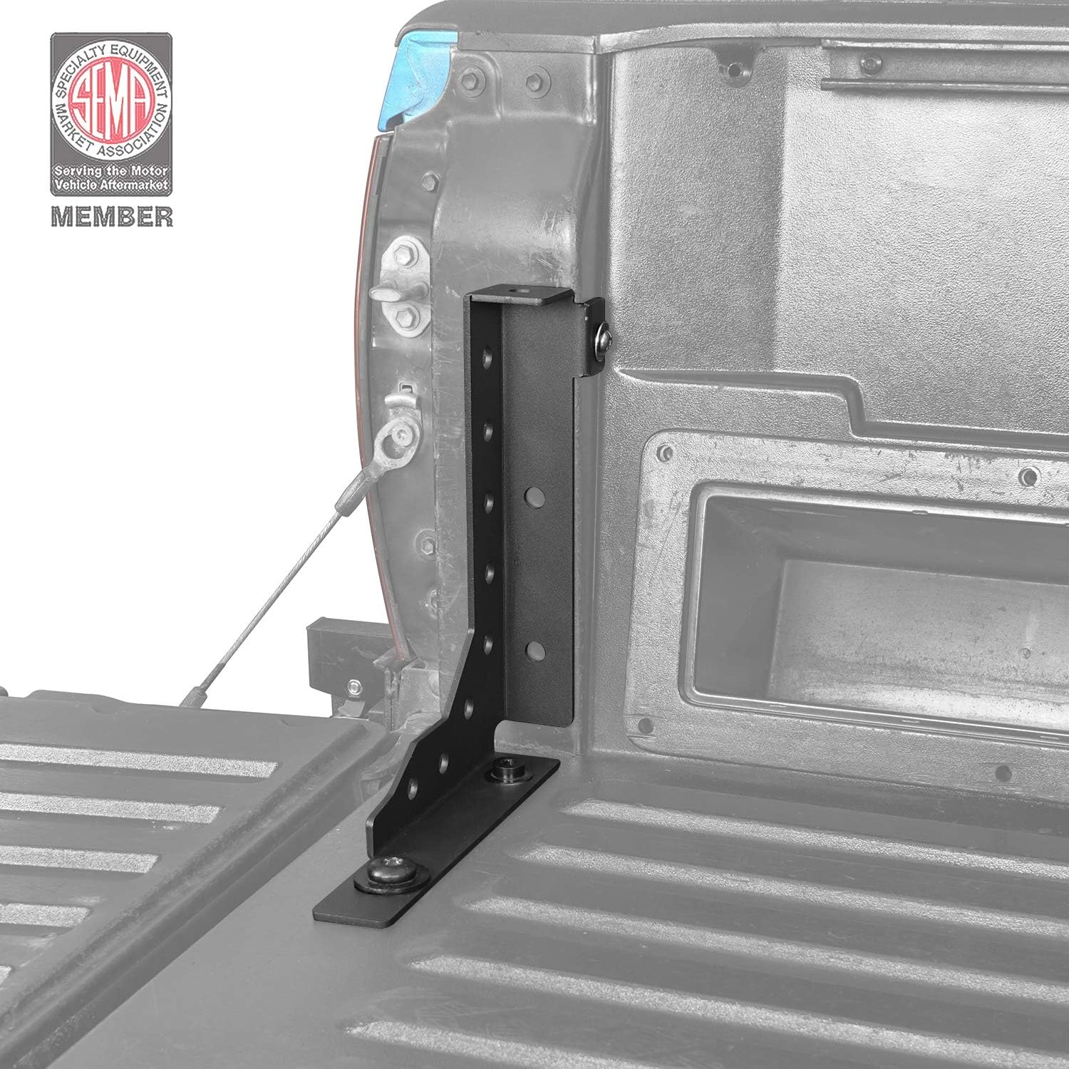 u-Box Rear Bed Channel Stiffener Support Brackets Compatible with Toyota Tacoma 05-22 2nd & 3rd Gen Pickup Truck - Pair