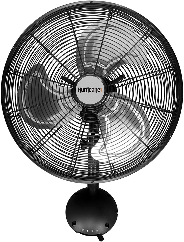Hurricane Stand Fan - 20 Inch, Pro Series, High Velocity, Heavy Duty Metal For Industrial, Commercial, Residential, & Greenhouse Use - ETL Listed, Black