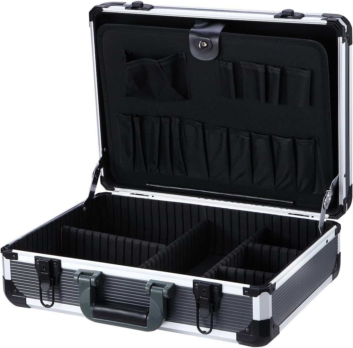 Aluminum Hard Tool Case Can Storage All Your Tools in One Toolbox , 17.7''Length,13''Width , 5.9'' Height450K+Tool Packets