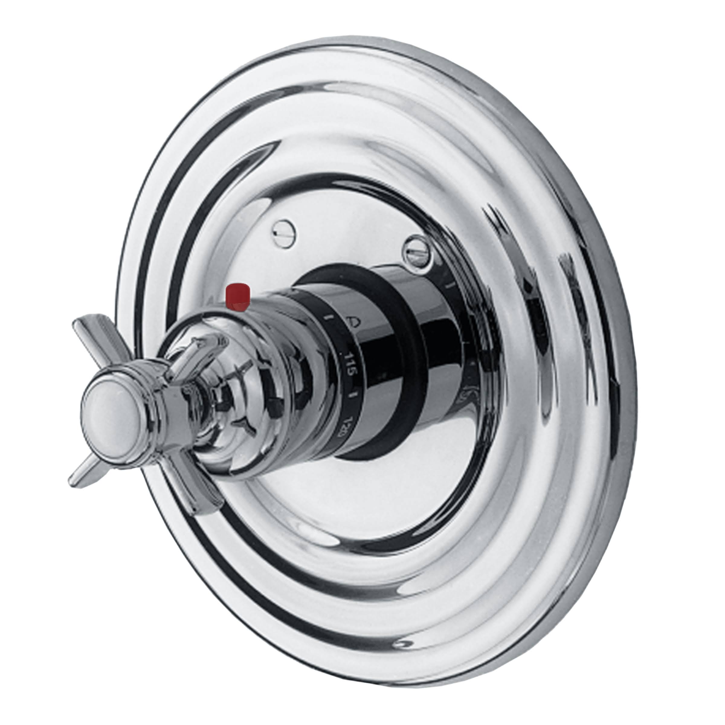 Newport Brass 3-1004TR/54 Fairfield Round Thermostatic Trim Plate with Handle Gloss Black