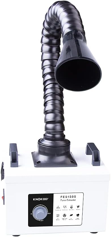 KNOKOO Solder Fume extractor 100W FES150S, MINI Desktop Soldering Smoke Absorber Remover for DIY Welding and Phone Repair