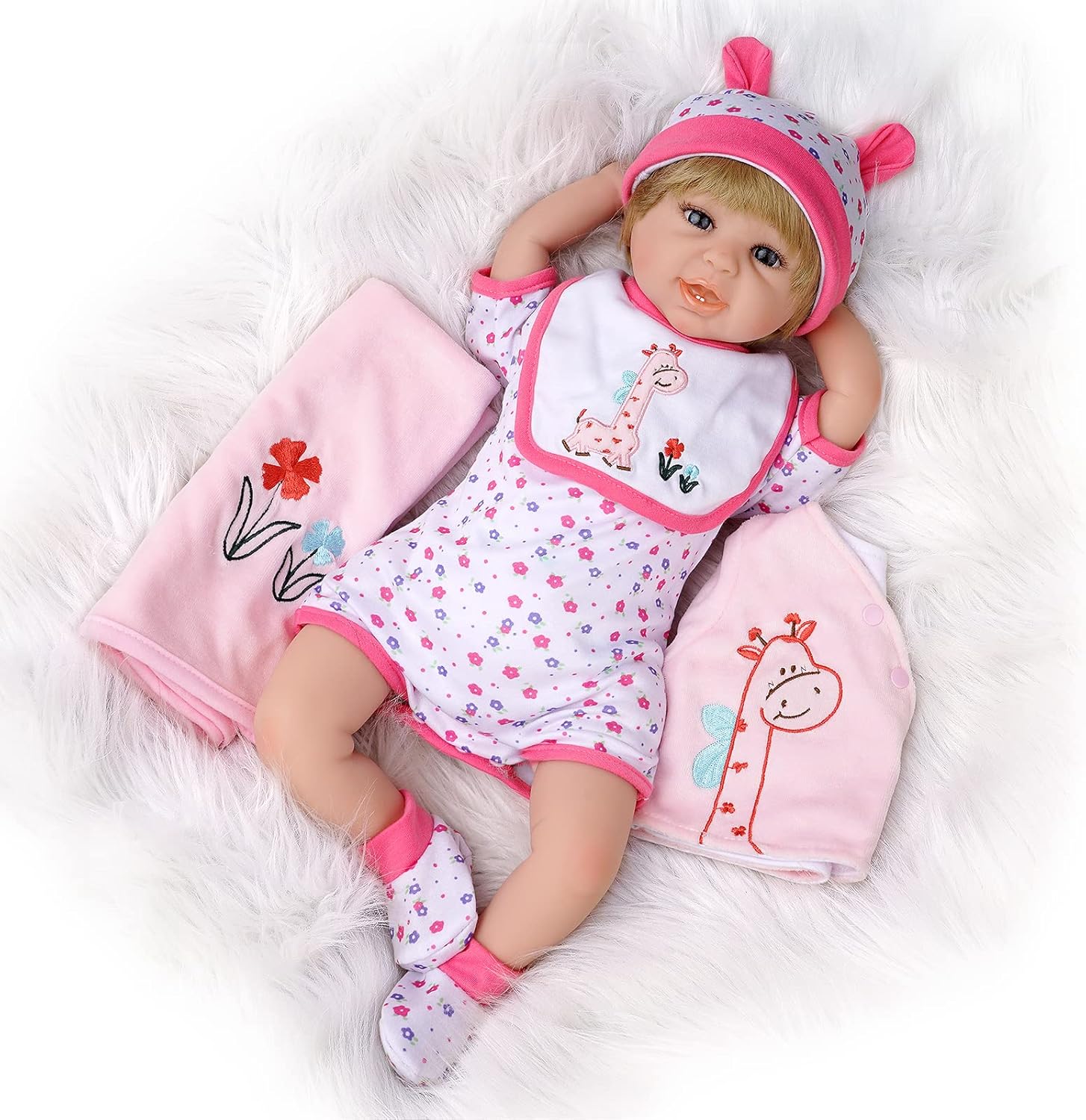 Yesteria Reborn Baby Doll, 22 Inch Realistic Silicone Baby Doll, Weighed Reborn Doll with Accessories and Certificate of Adoption