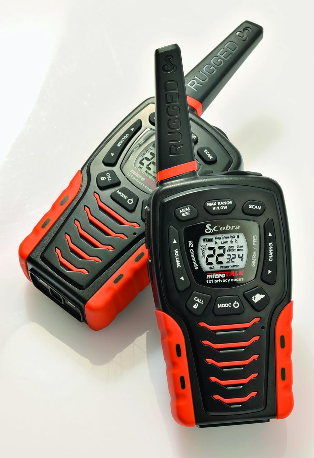 COBRA ACXT645 Walkie Talkies - Water Resistant, Rechargeable Long Range 35-Mile Two Way Radios with VOX & ( 2 Pack )