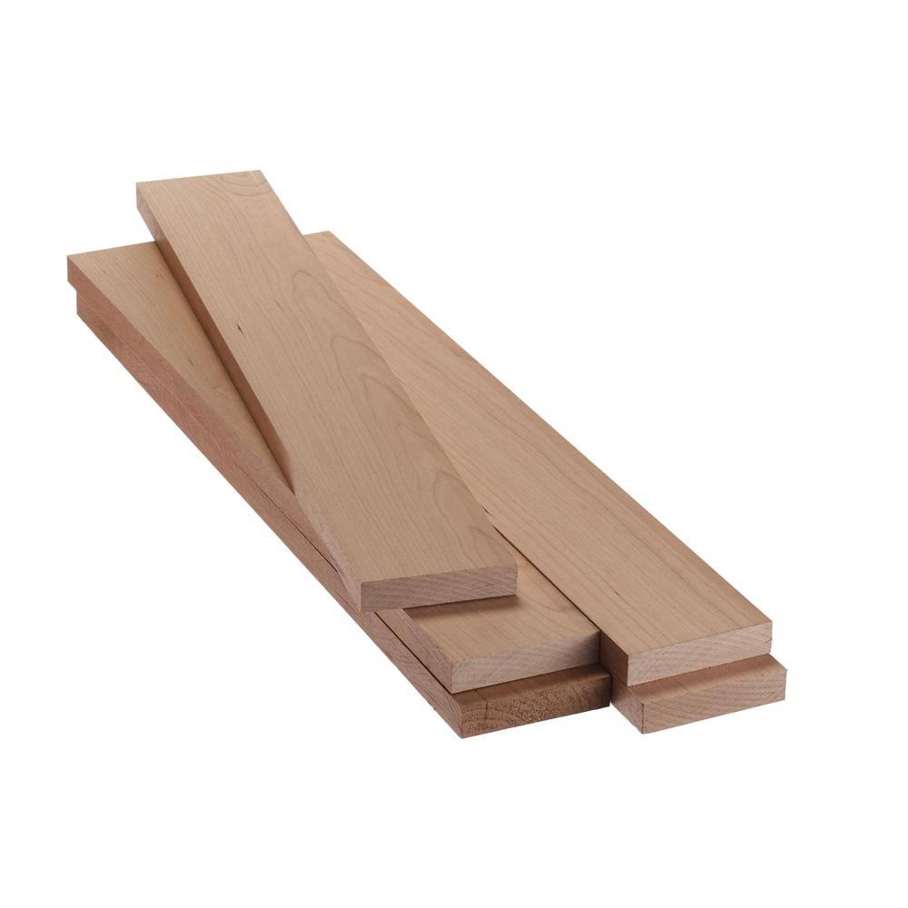 Swaner Hardwood 1 in. x 4 in. x 2 ft. Fas Cherry S4S Board (5-Pack)