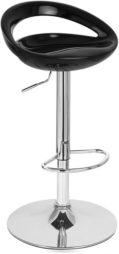 Modern Home Set of 2 Rho Contemporary Adjustable Barstool - Black Licorice
