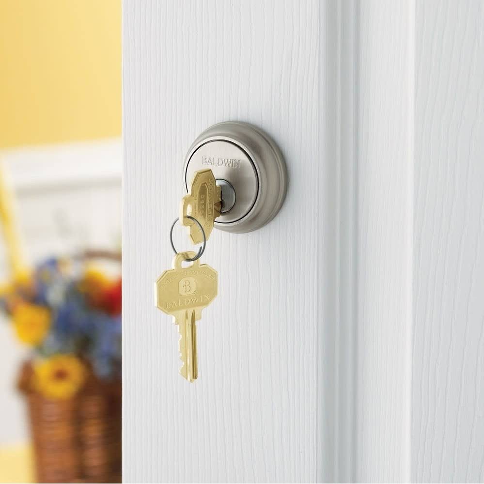 Baldwin 8021031 Double Cylinder Traditional Deadbolt Non-Lacquered Brass