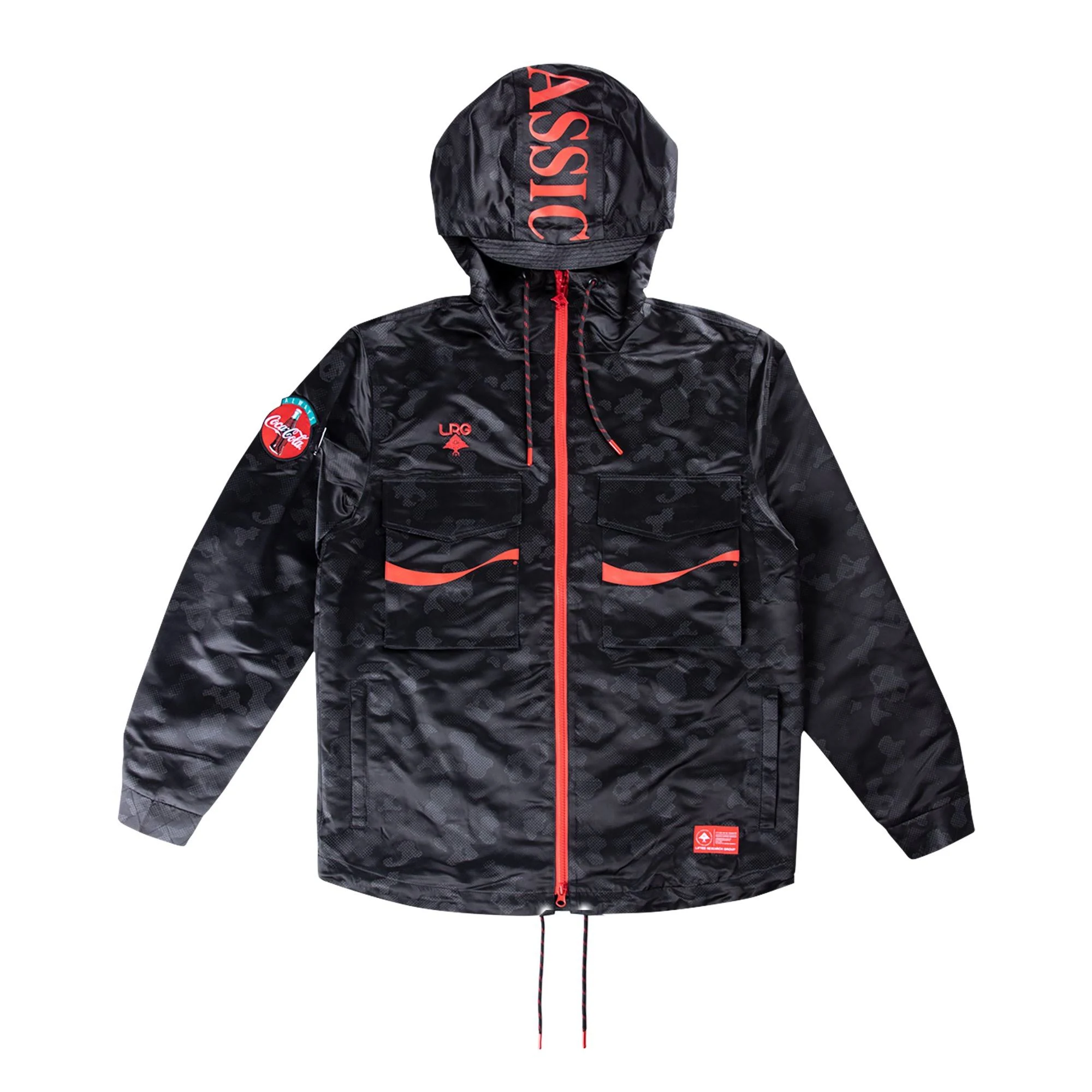 LRG Coke Panda Bear Windbreaker Black/Red