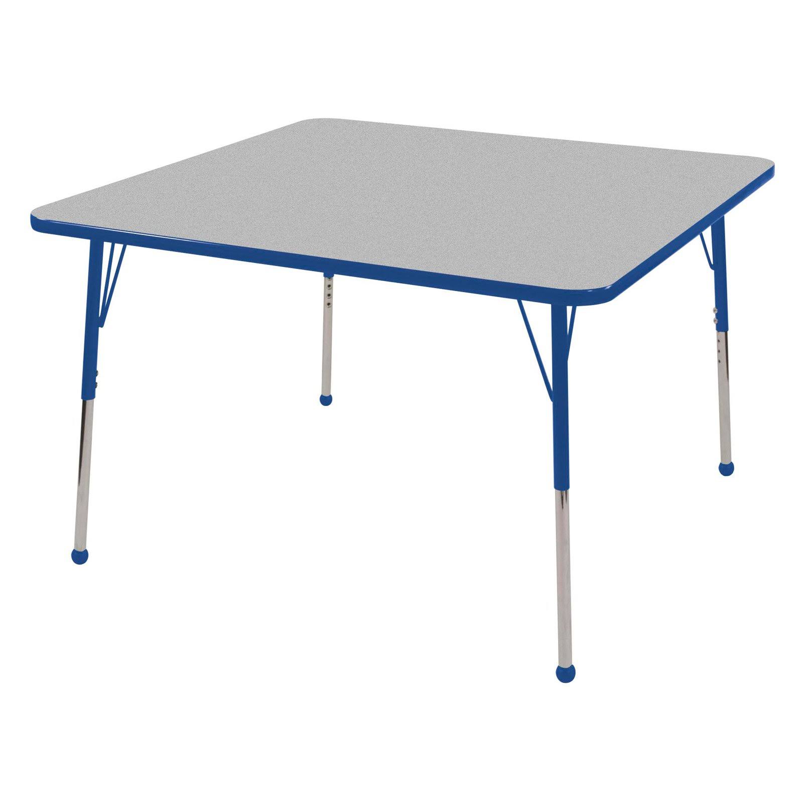Ecr4kids 30in x 30in Square Everyday T-Mold Adjustable Activity Table Grey/Black - Standard Ball