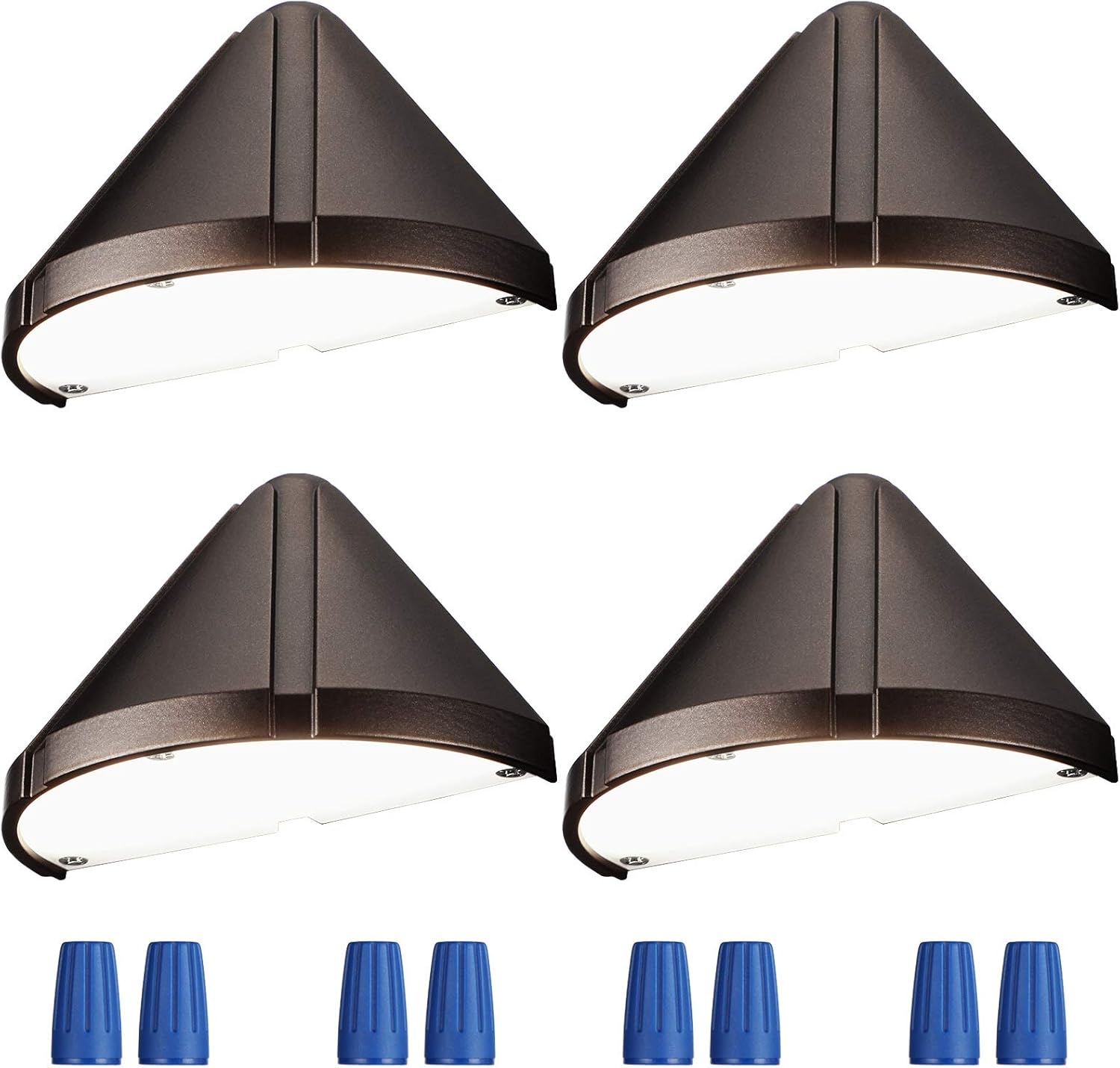 LEONLITE 5W LED Low Voltage Deck Lights, 12-24V Landscape Stair Lighting, CRI 90 Aluminum Housing, 4000K Cool White, 30,000 Hours Lifespan, Pack of 4 Pack of 2