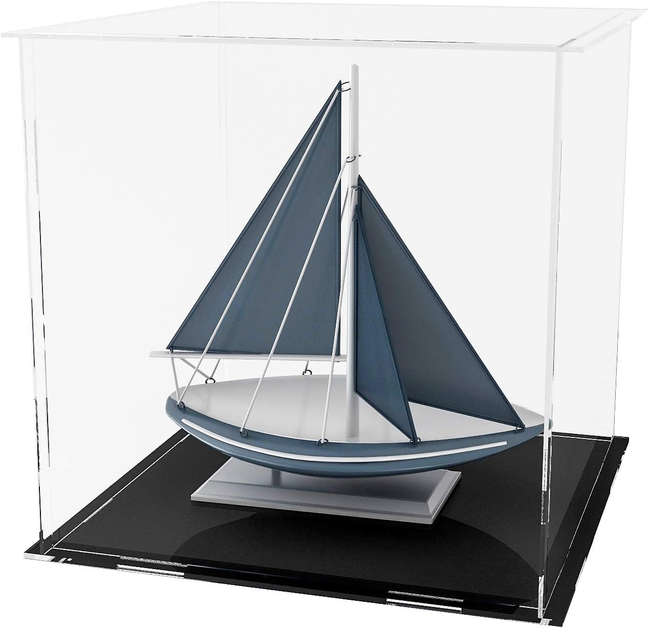 LANSCOERY Clear Acrylic Display Case Assemble Countertop Box Cube Organizer Stand Dustproof Protection Showcase for Action Figures Toys Collectibles (12x12x12 inch; 30x30x30cm) Pack of 2