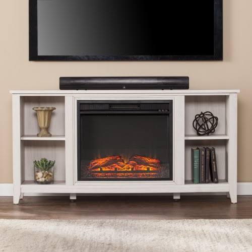 Paxifyre Electric Fireplace TV Stand, for TV's Up to 50 inch, White