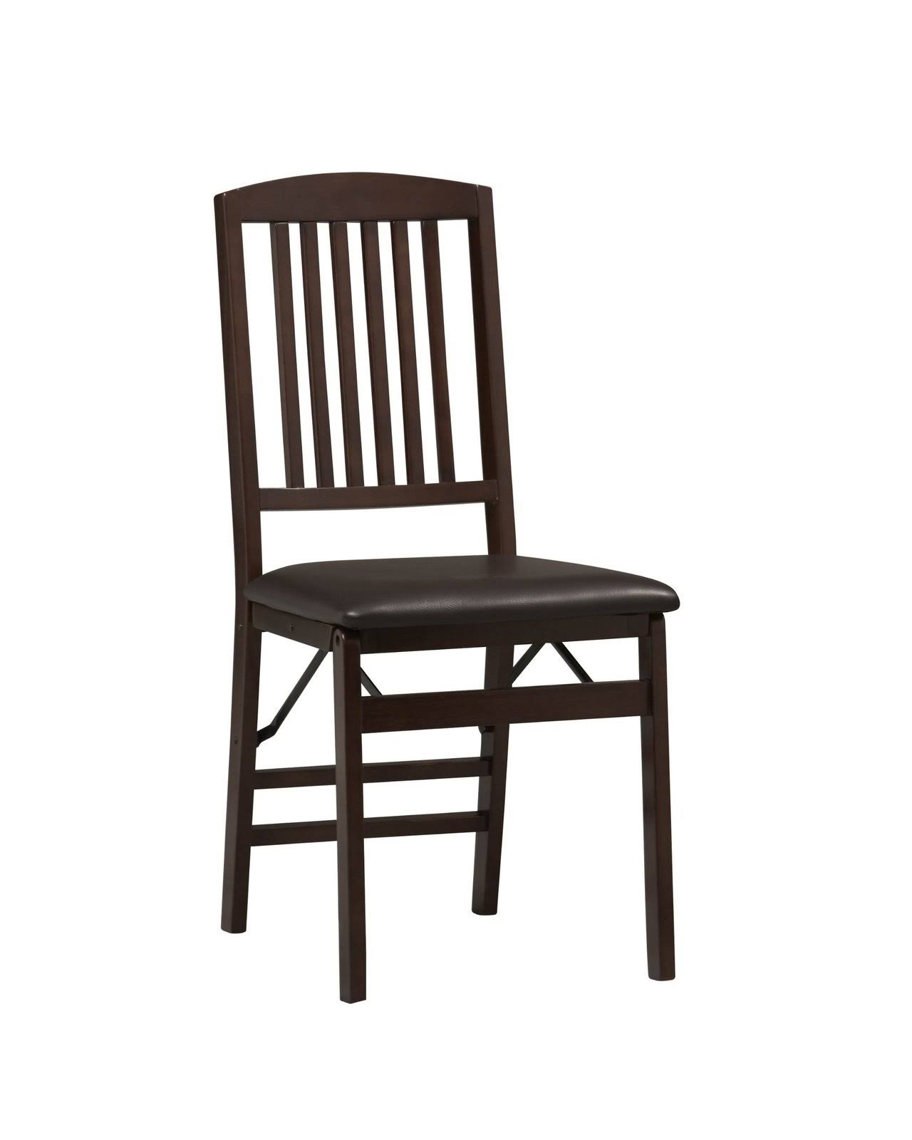 Linon Triena Mission Back Folding Chair Set of 2
