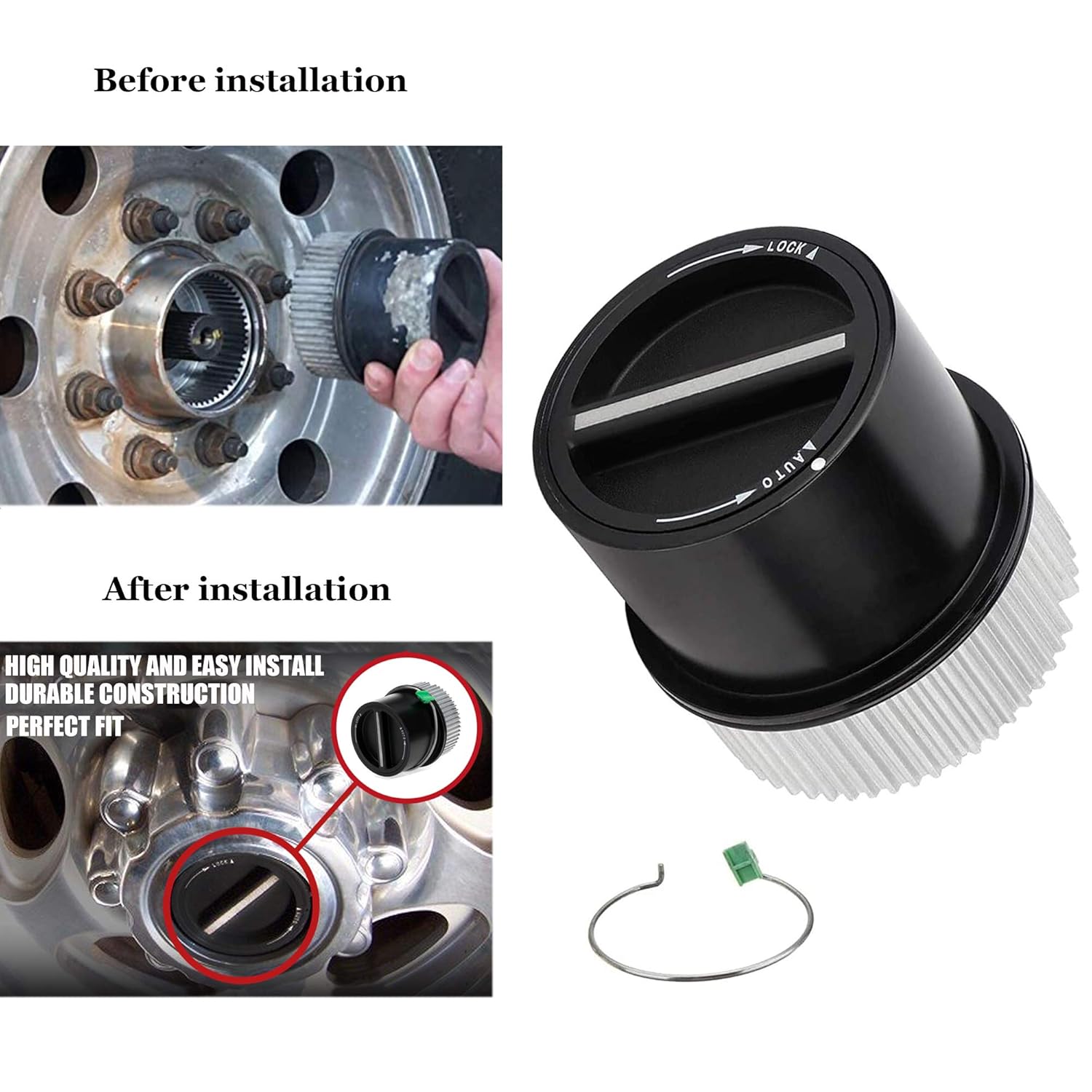 4WD Auto Locking Hub 600-203 Compatible with Ford F250 F350 F450 F550 Super Duty 99-04, Excursion 00-05, Expedition Lincoln Navigator 01-02 Front Auto Locking Hub 1C3Z3B396CB Front Left/Right (2 Pack)