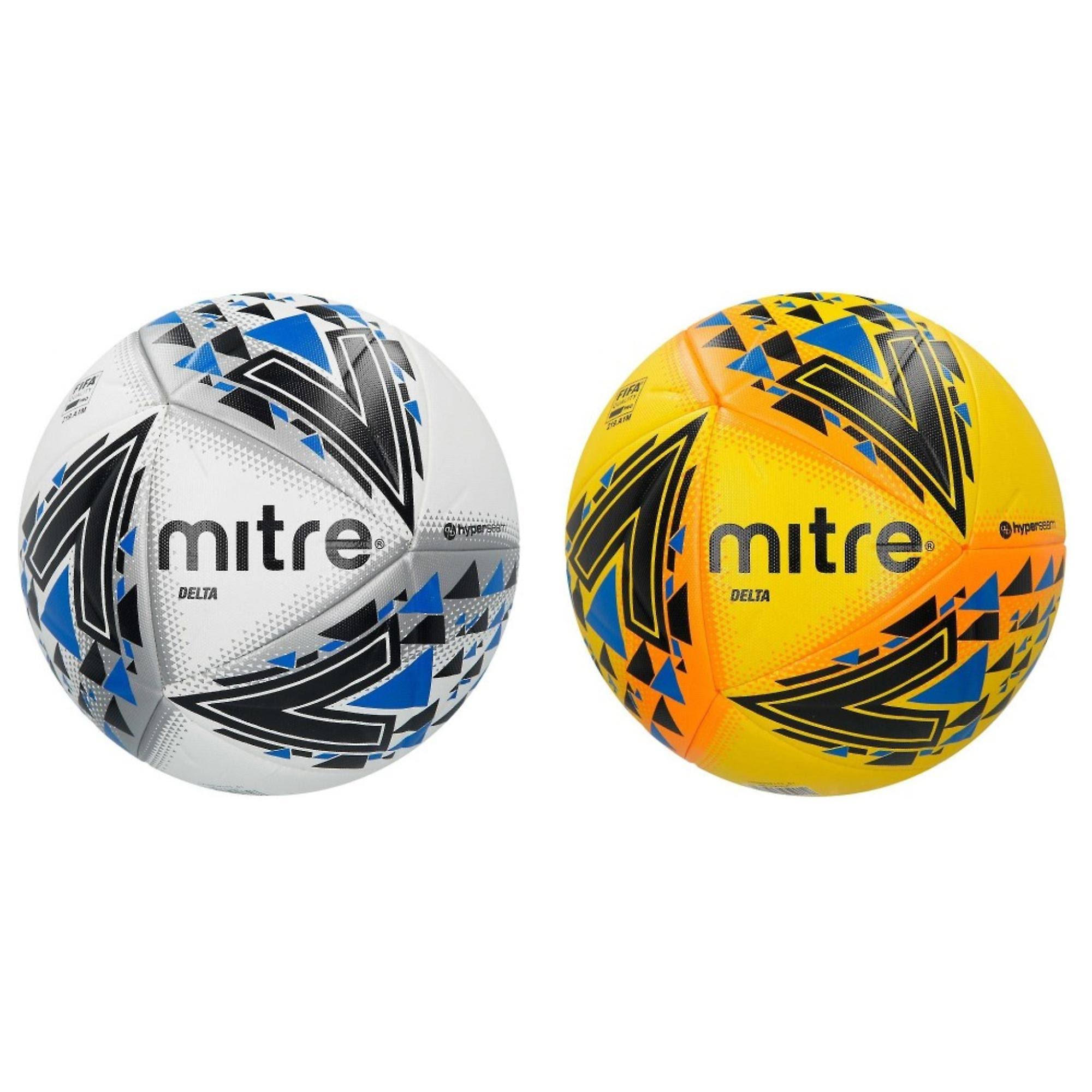 Mitre Delta Football / 5 / Yellow/Black/Blue