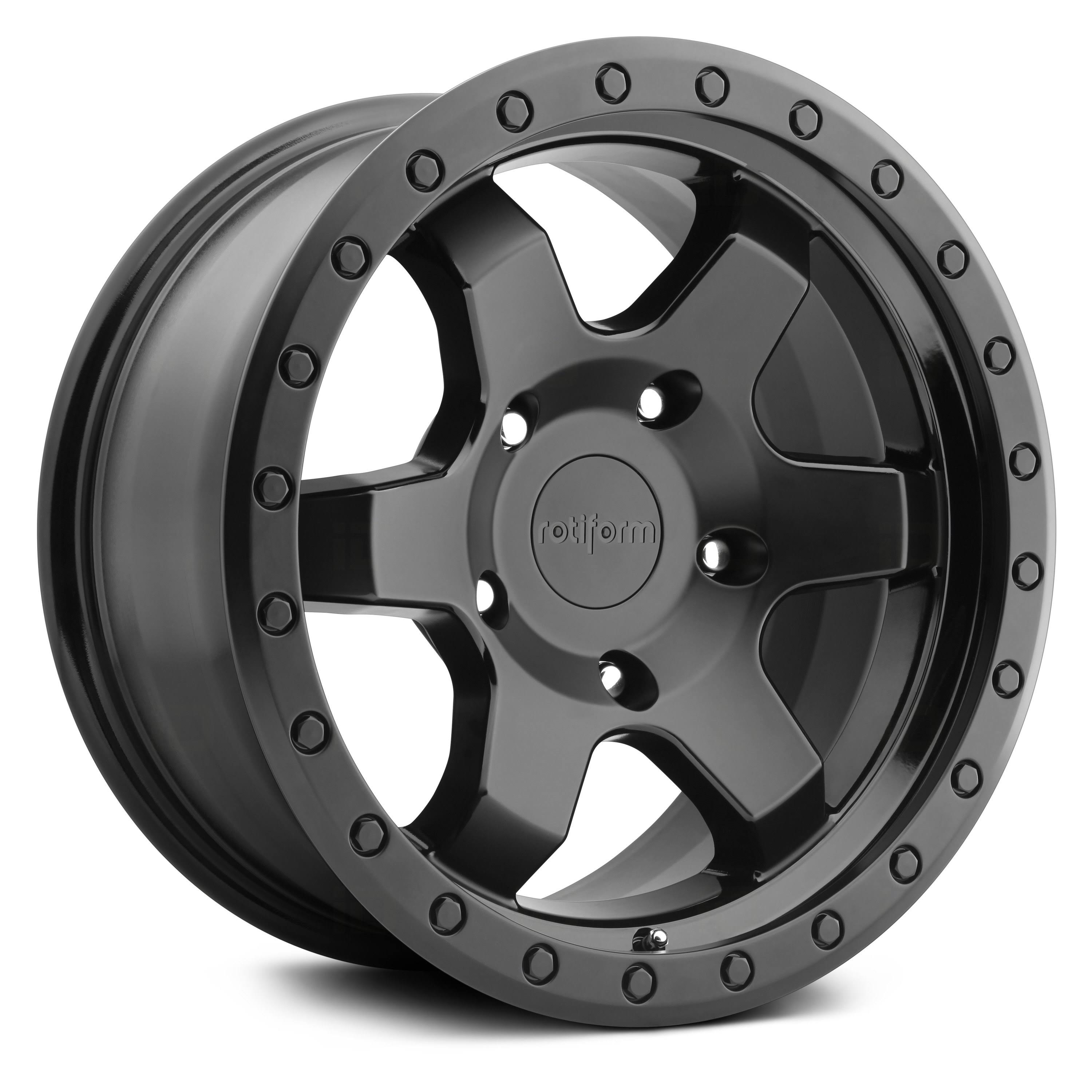 17x9 R151 ROTIFORM SIX-OR Matte Black Wheels 6x135 (1mm)