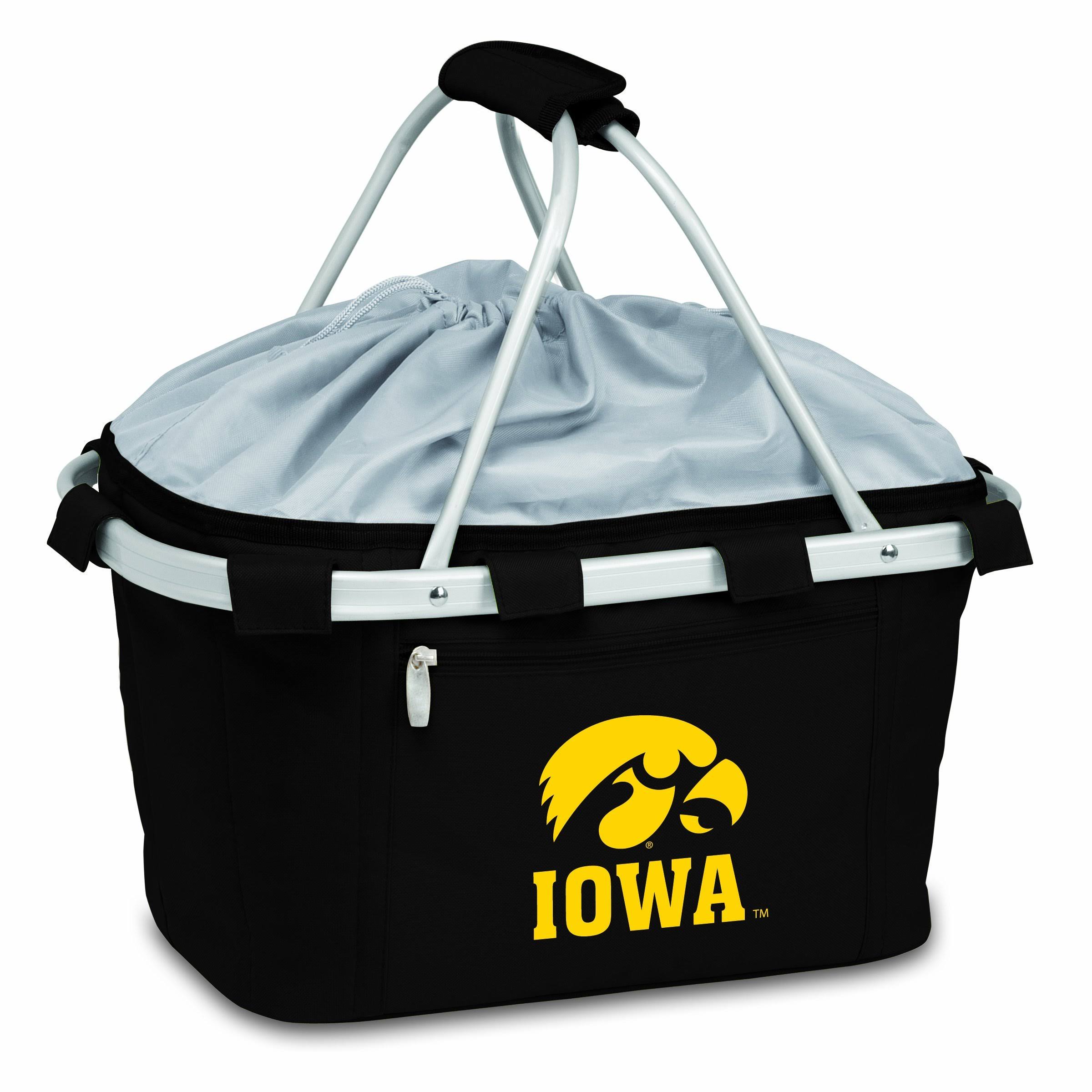 Picnic Time 645-00-175-224-0 Iowa Hawkeyes Metro Black Basket