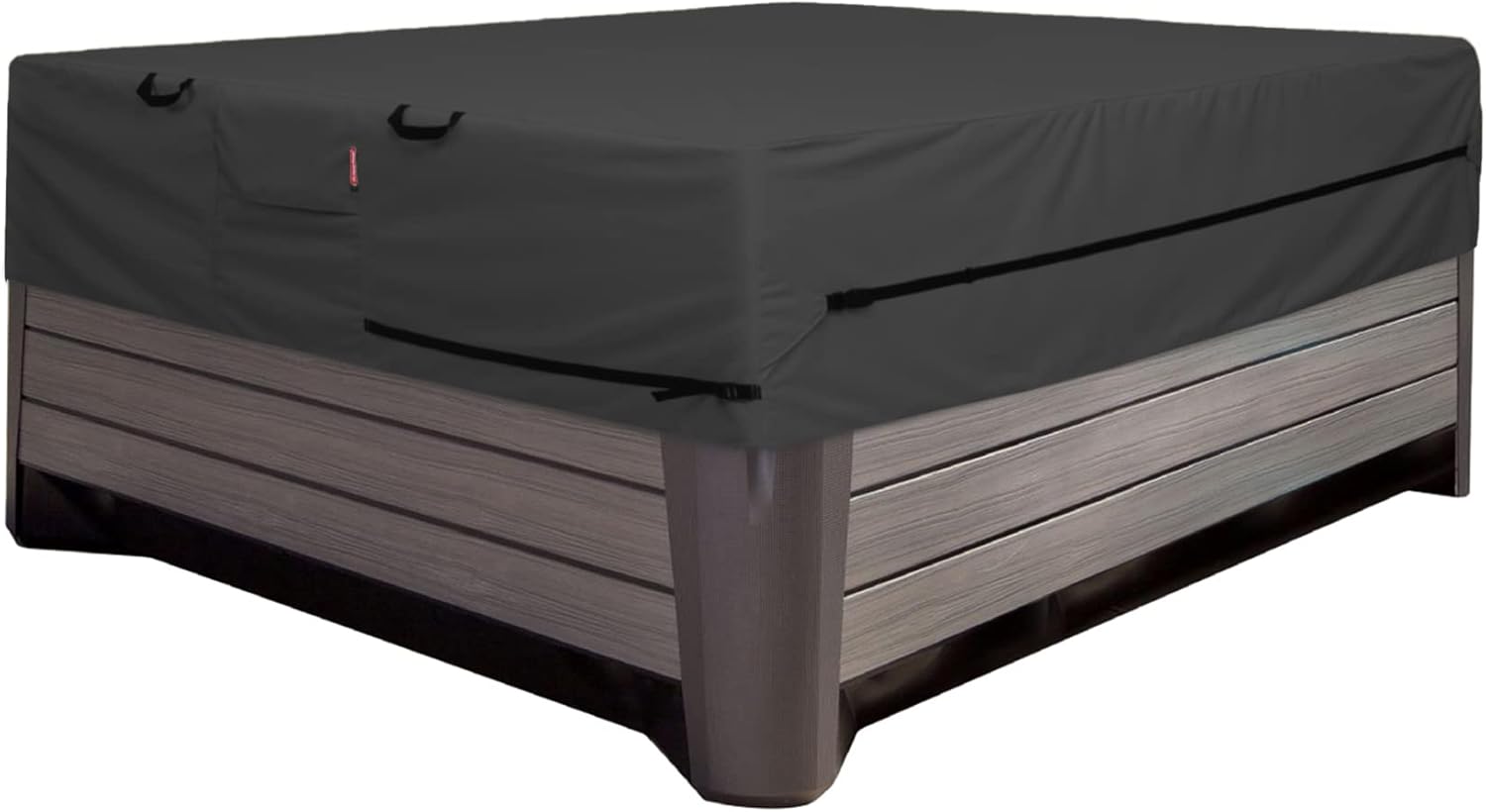 Porch Shield Square Hot Tub Cover - Waterproof Outdoor SPA Hard Cover Protector 80 x 80 inch, Black