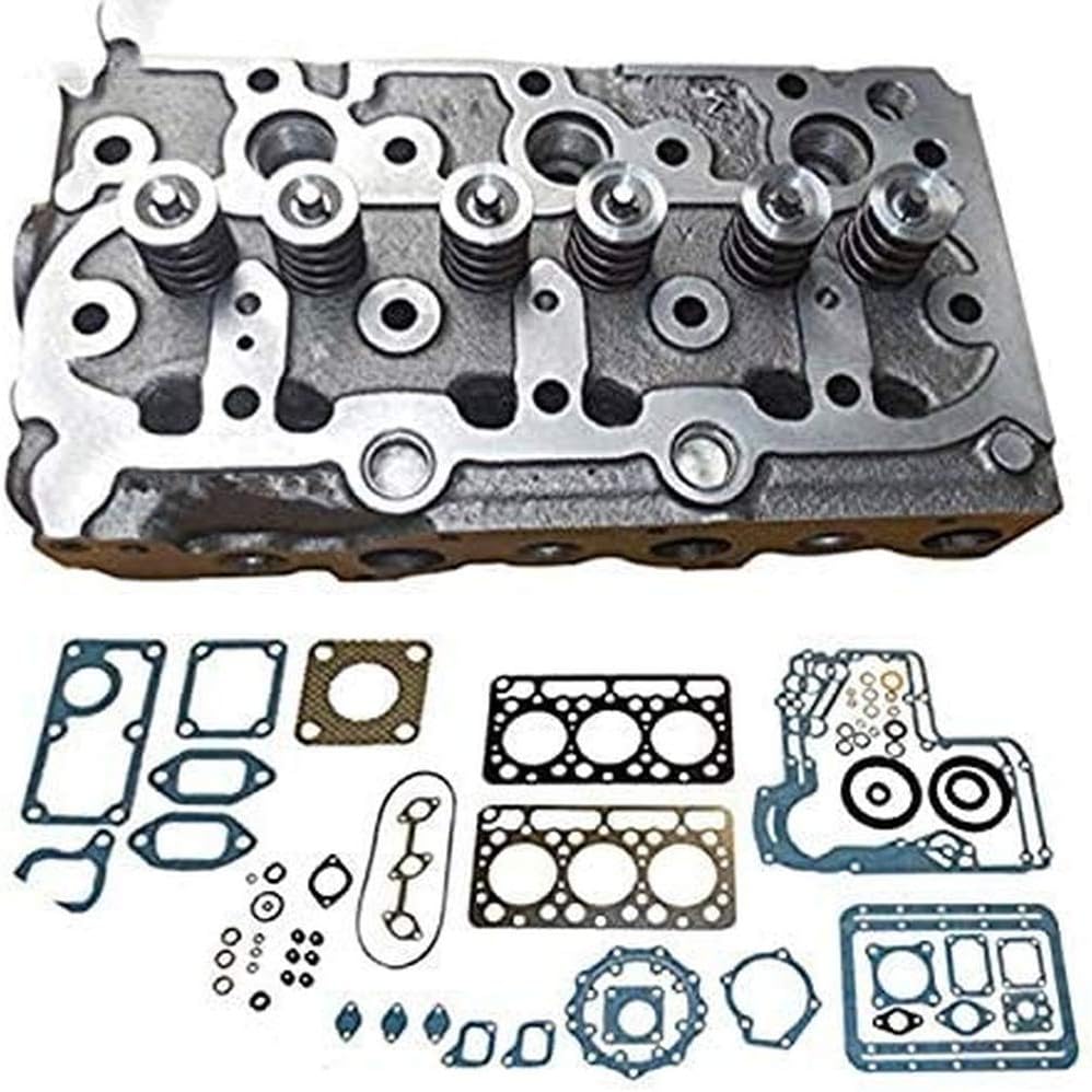 D850 D950 Complete Cylinder Head Loaded & Full Gasket Set for Kubota Tractor