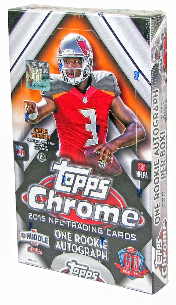NFL 2015 Topps Chrome Football Trading Card Hobby Box [24 Packs]