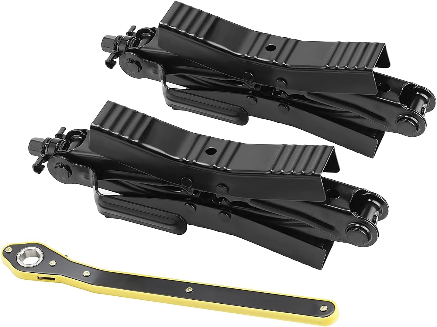 EPOARTIST Camper Wheel Chock Stabilizer Scissor 2 Sets for RV Travel Trailer tire chalks Rust-Proof Pack of 2