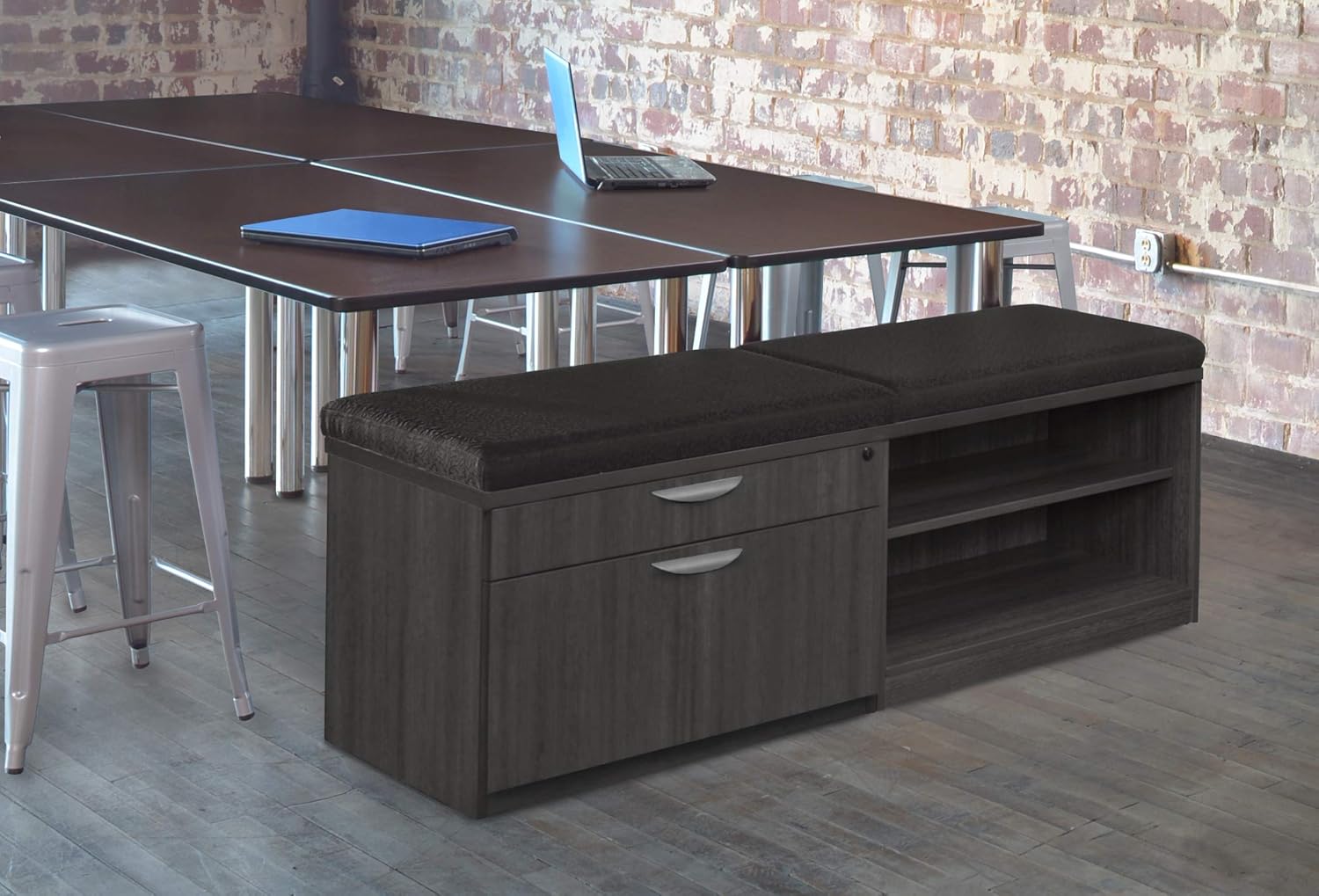 Regency Legacy Low Credenza with Bookcase and File Drawer, 60