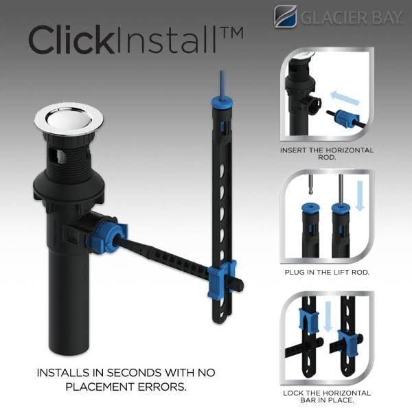 Glacier Bay HD67732W-604405 Modern Single Hole Single-Handle Low-Arc Bathroom Faucet in Matte Gold