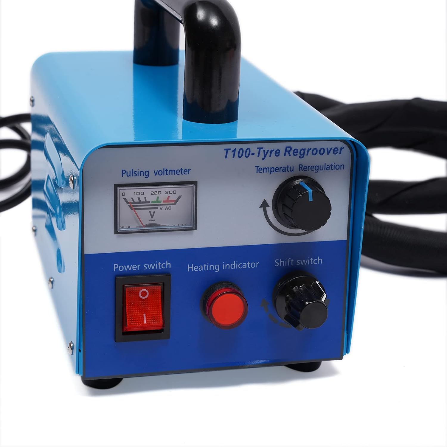 Gdrasuya10 110V Tire Groover Machine Truck Tire Grooving with 2-10mm Blade, 400W Tire Groove Cutter U-Shape/V-Shaped Tire Grooving Machine with Blade Heating System, Tire Regroover Machine for Truck