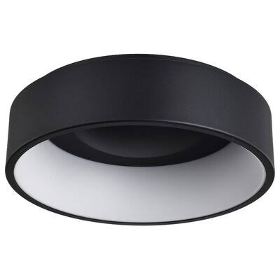 1 - Light 17.75x22 LED Flush Mount AllModern Shade Color: Black