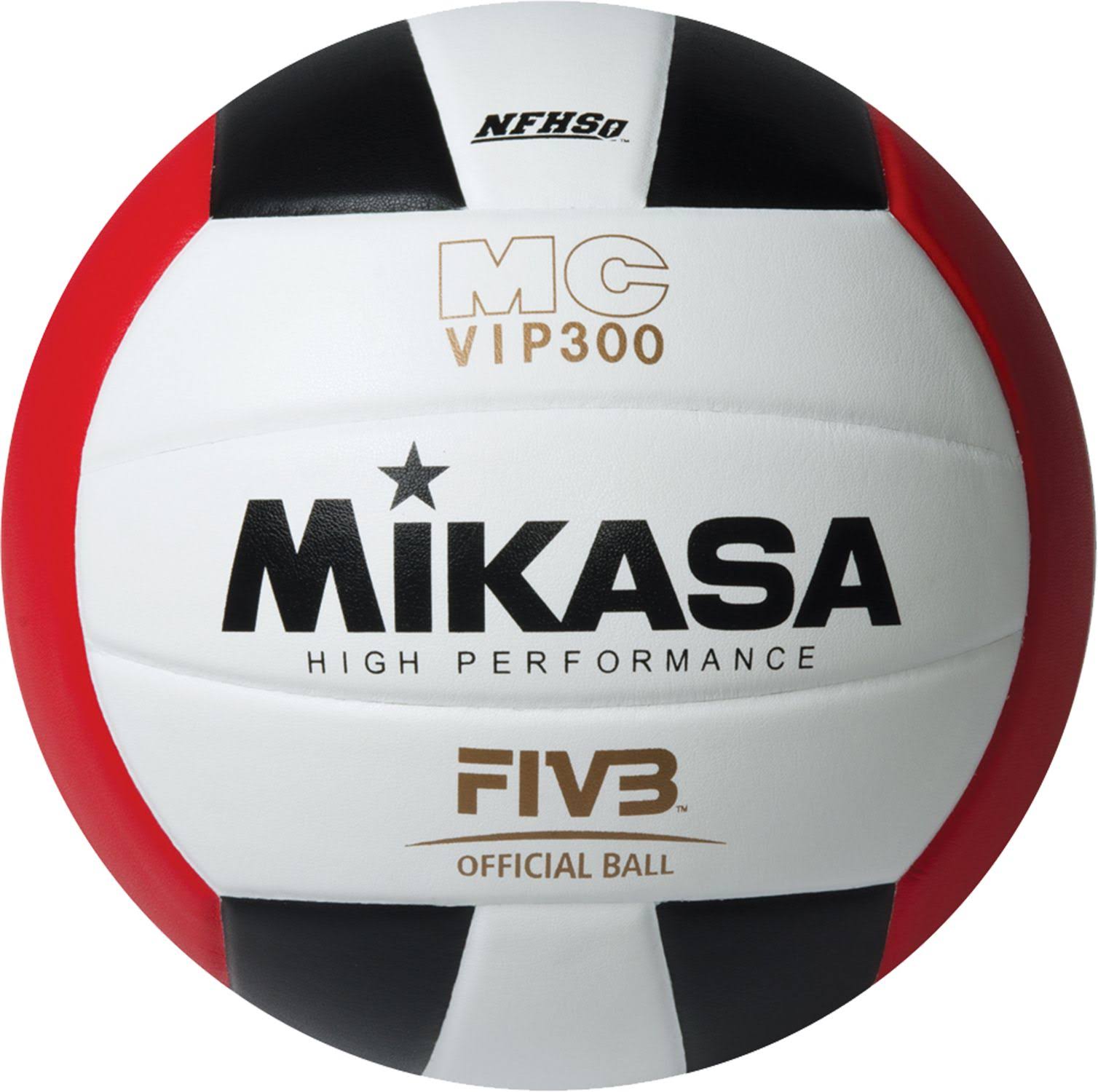 Mikasa Indoor Volleyball, Red/White/Black