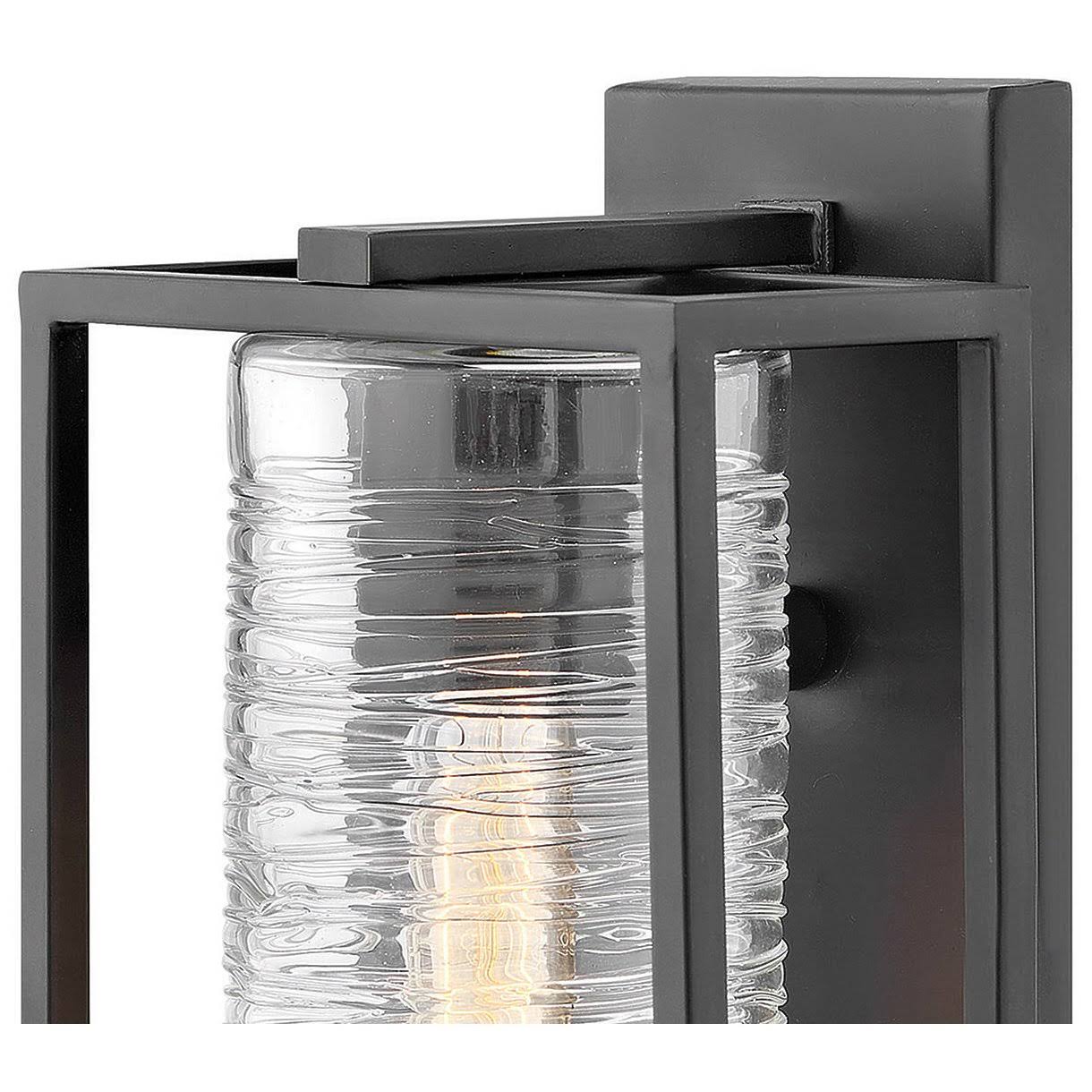 Hinkley 1250SK Outdoor Pax Satin Black Wall Light