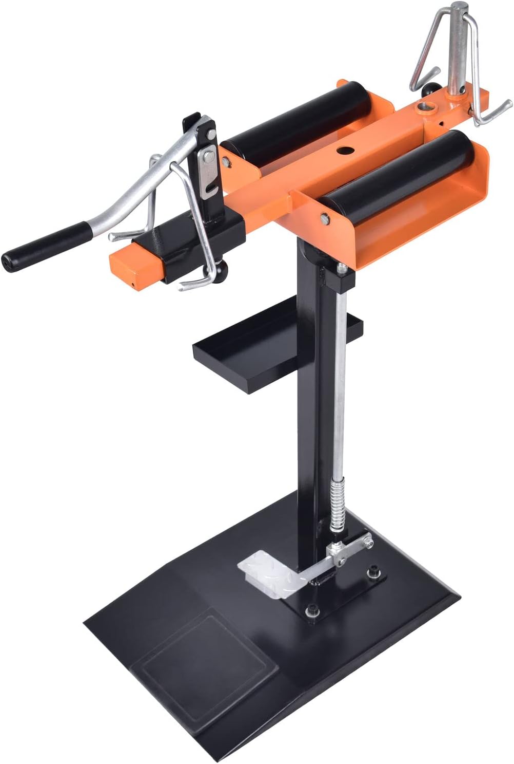 PONO Portable Manual Tire Spreader Tool, Motorcycle Tire Changer with Attached Tool Tray, Tilting Swivel, PN013