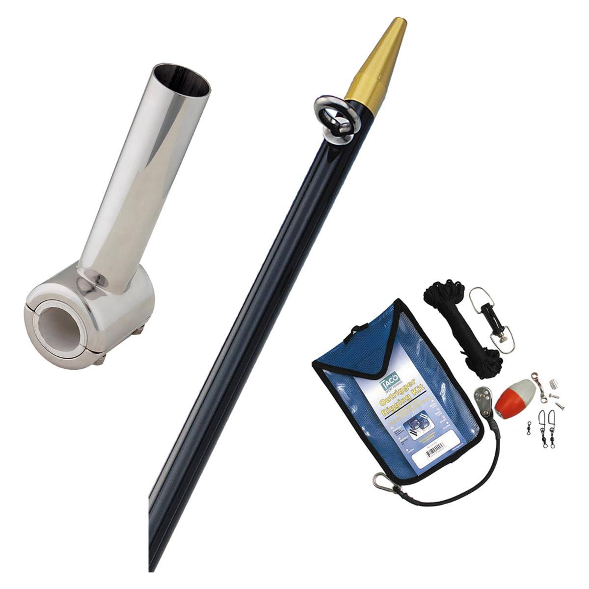 Taco Clamp-On Center Rigger Kit w-8& Black-Gold Pole u0026 Rigging Kit