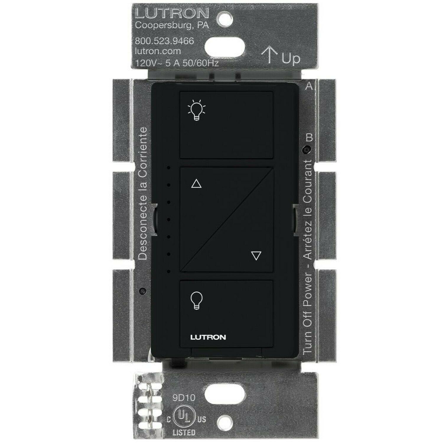Lutron PD-6WCL-BL Caseta Wireless In-Wall Smart Dimmer Switch, Black