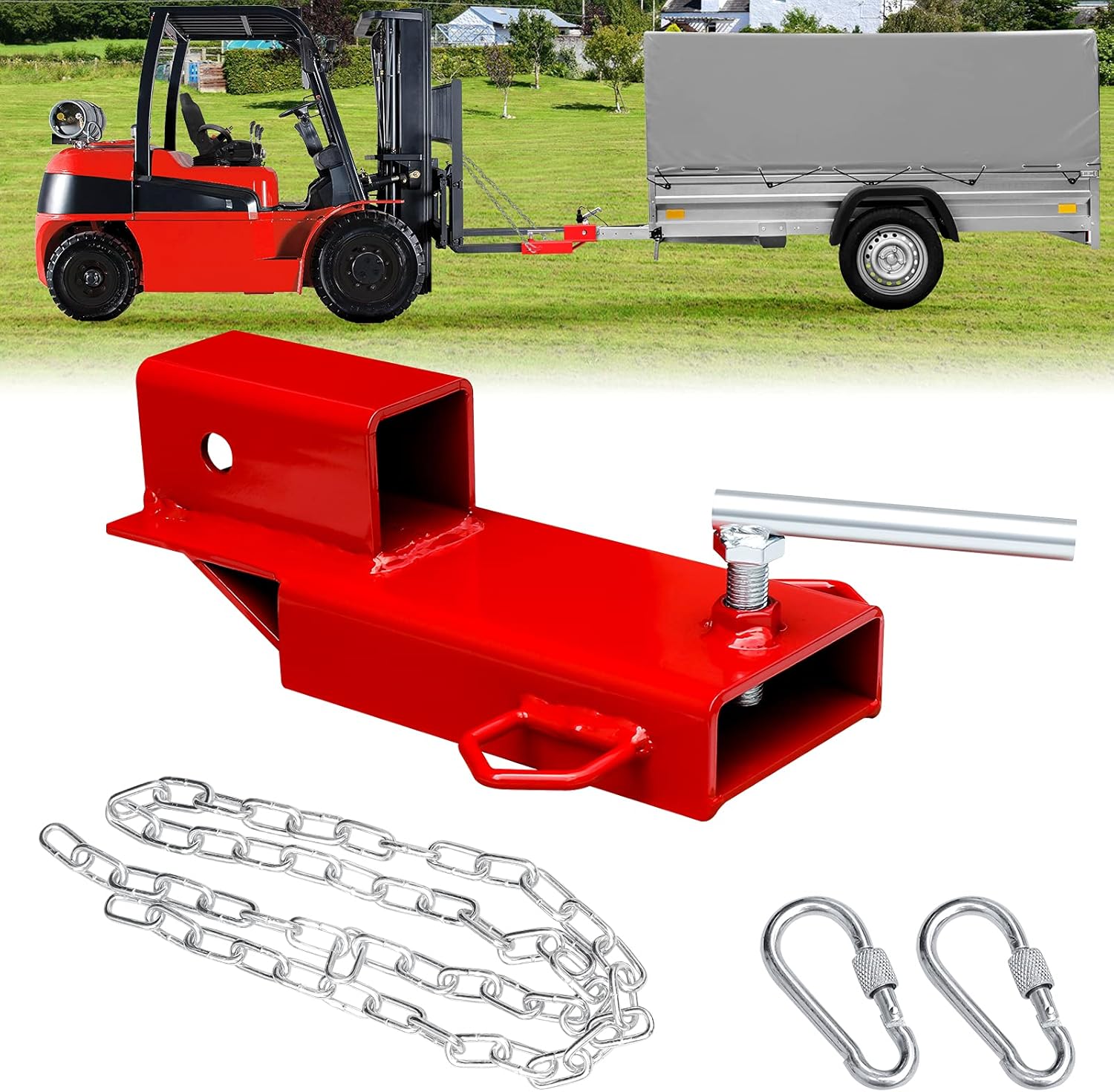 Forklift Trailer Hitch Attachment, EBESTTECH 1PC 2