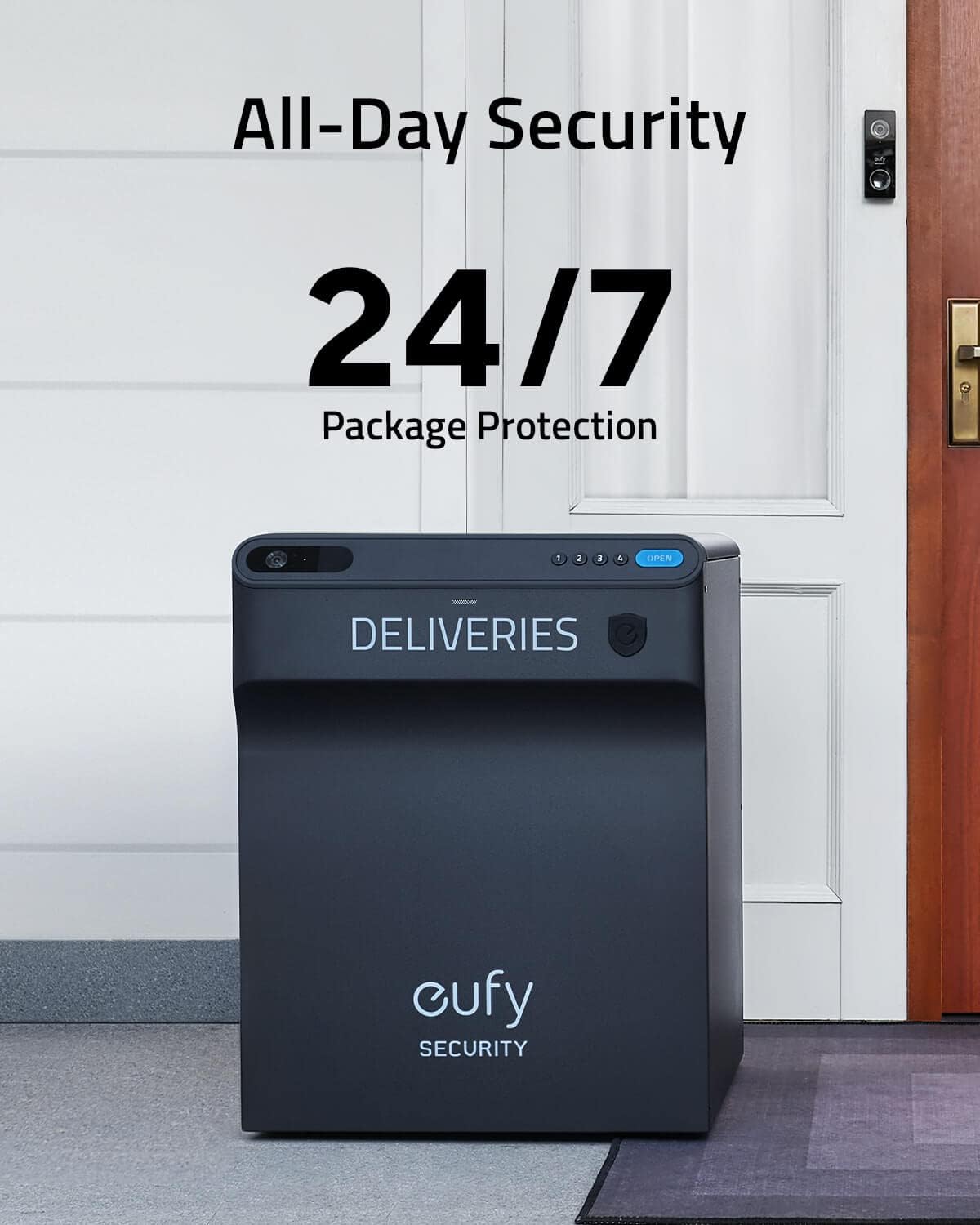 eufy Security, SmartDrop, Smart Delivery Box, App Notifications for Deliveries, Remote Control, 24/7 Package Protection, Works with All Couriers