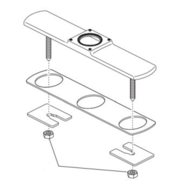 Delta Mateo RP81914KS 10-1/2 in. Escutcheon, Mounting Screws, Gasket, Nuts Black Stainless