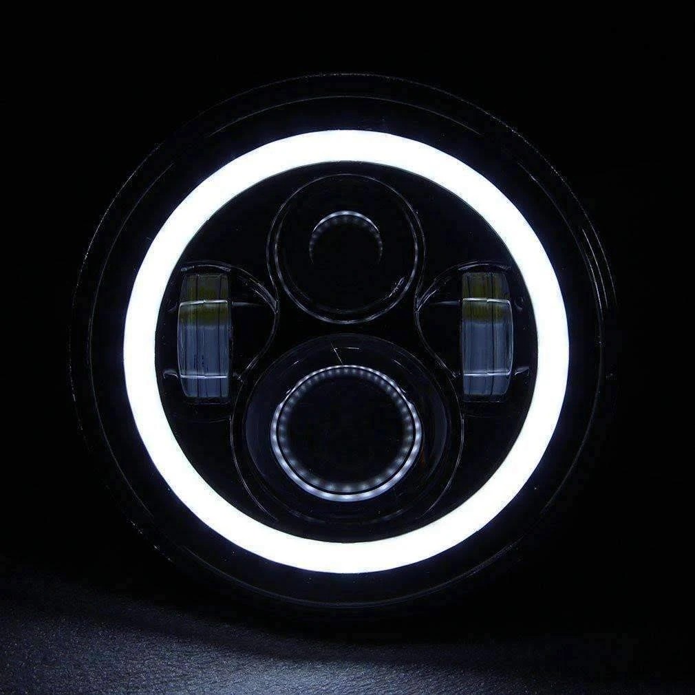 Eagle Lights 7x22 Black LED Headlight Halo Ring for Harley Davidson Motorcycles