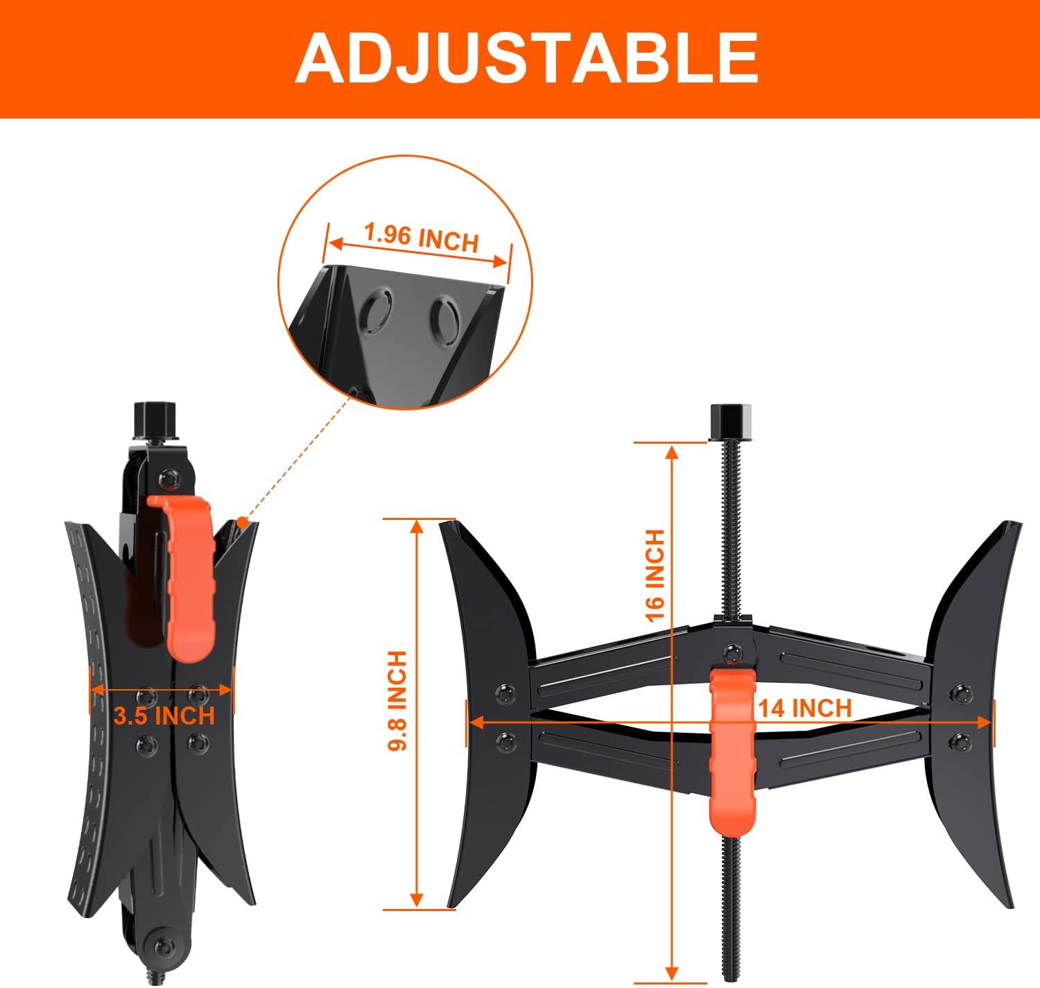 Fivkle Camper Wheel Stabilizer X Shaped Chocks for RV Travel Trailer, Anti-Move Camper Tire Wheel Chock Stabilizers Scissor 2 Sets with Accessories Pack of 2