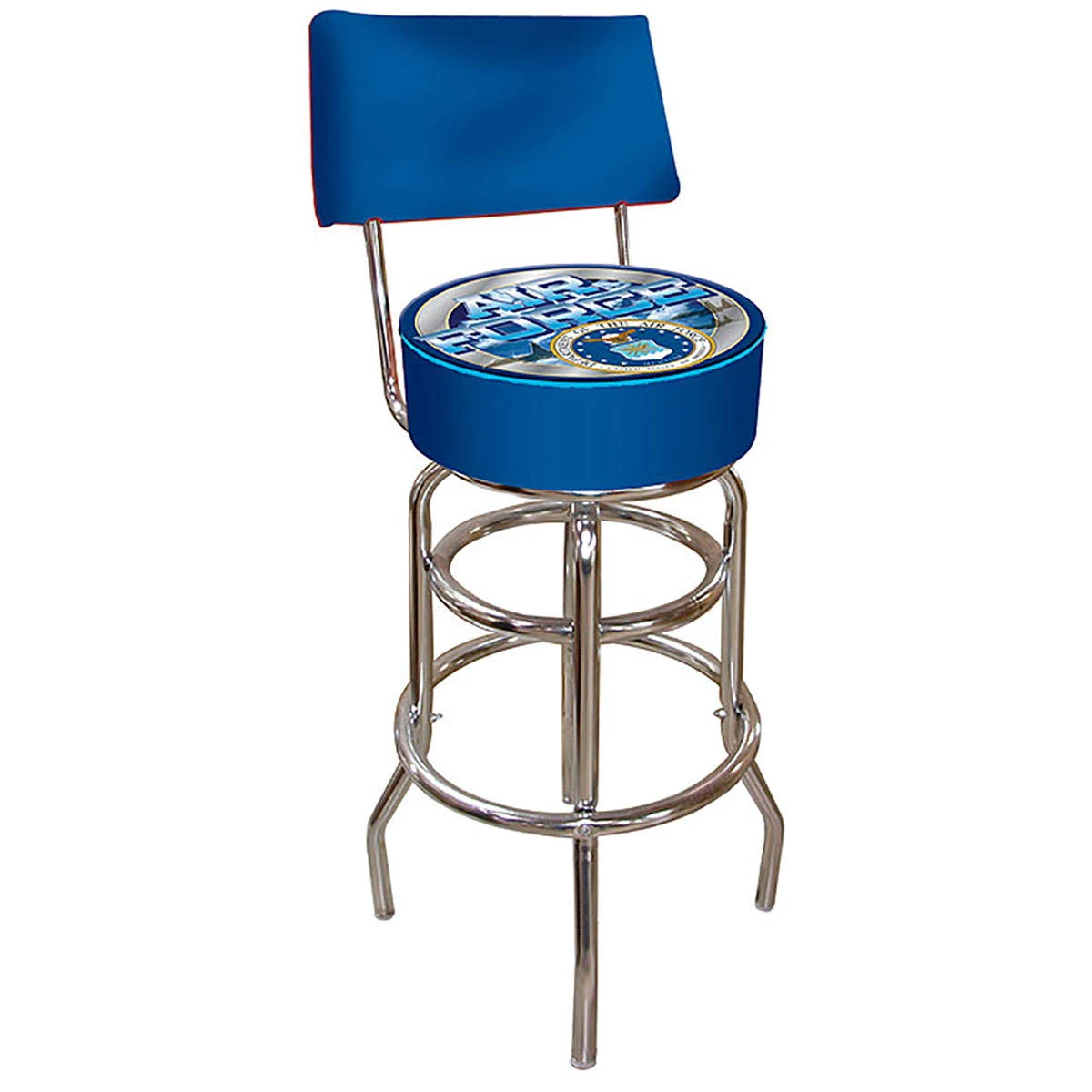 Trademark United States Air Force Padded Bar Stool with Back