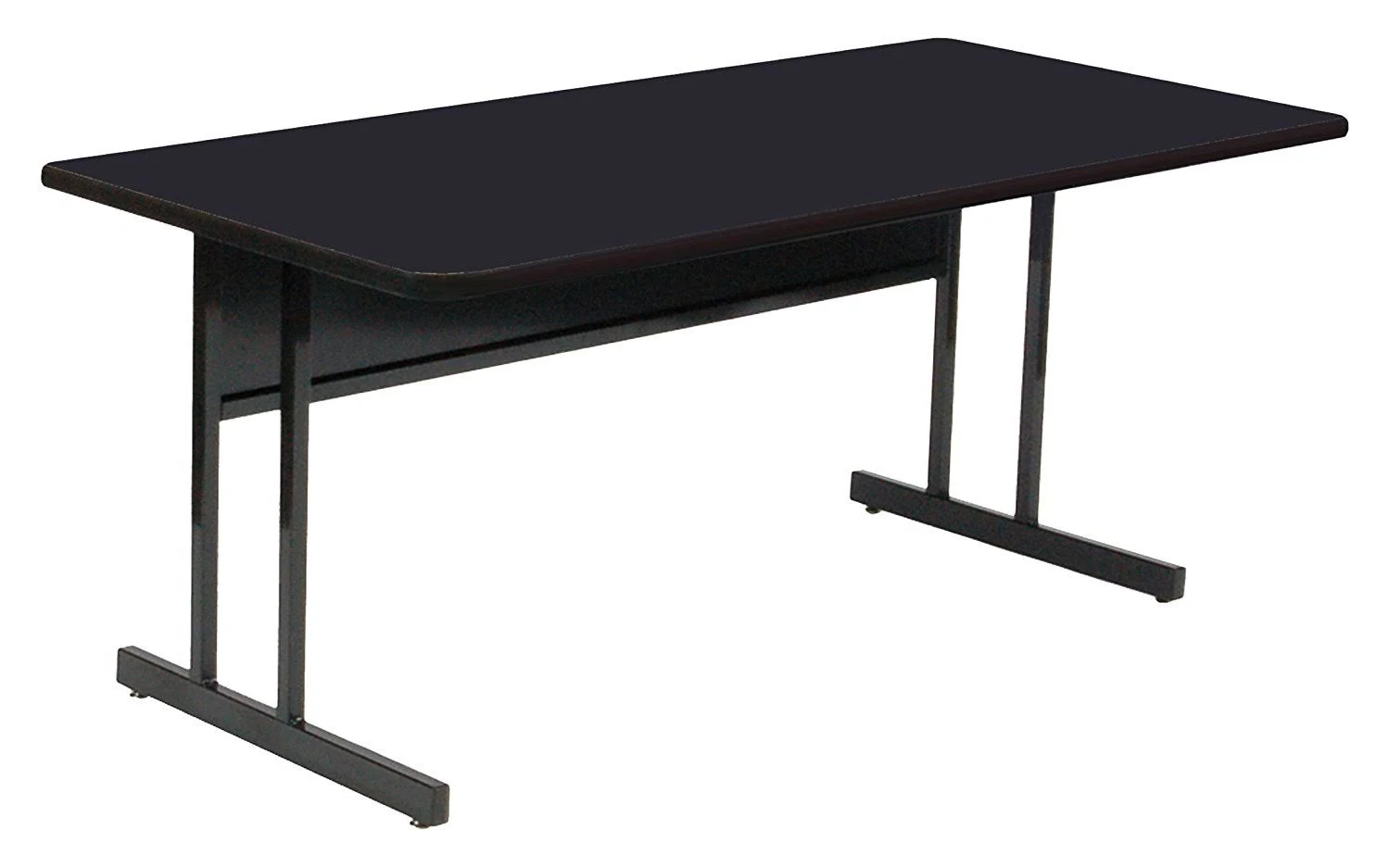 Desk Height Work Station - in Walnut (24 in. x 36 in./Black Granite)