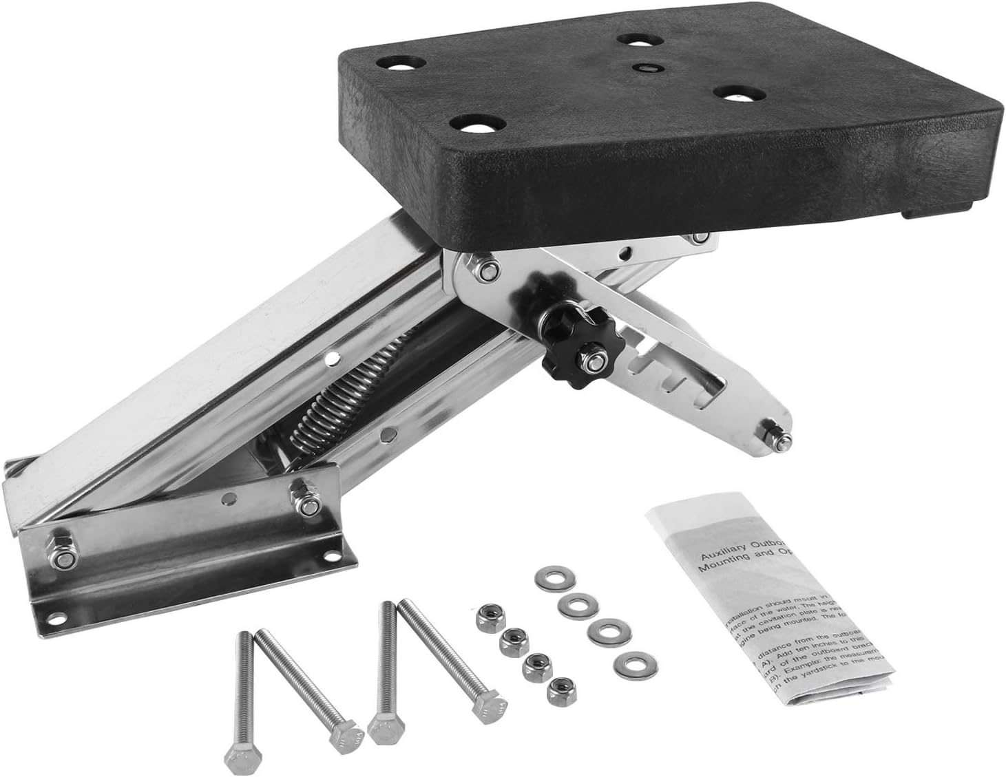 YaeMarine 2 Stroke Outboard Motor Bracket Kicker for Boat, up to 25hp Auxilary Trolling Mount