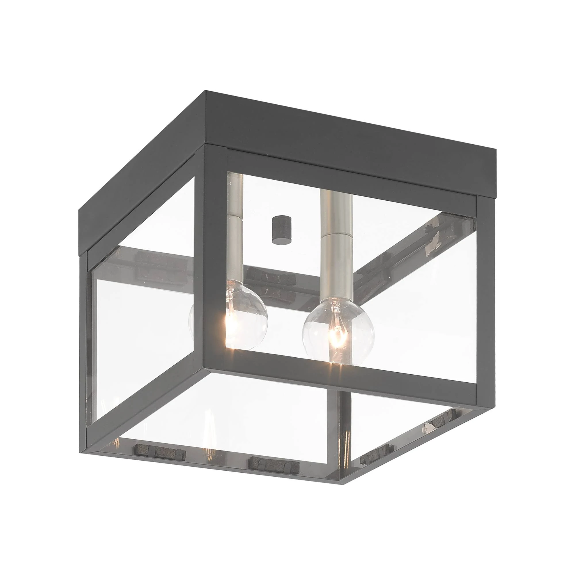 Livex Lighting Nyack Outdoor Ceiling Mount Scandinavian Gray 2 Light 20588-76
