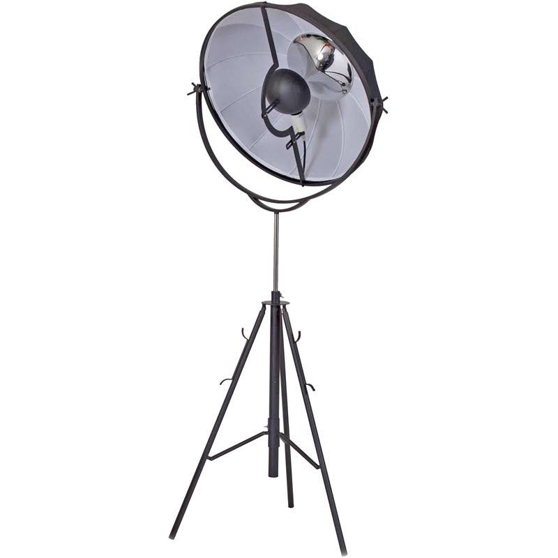 Pangea Home Mary Large Metal Floor Lamp in Black