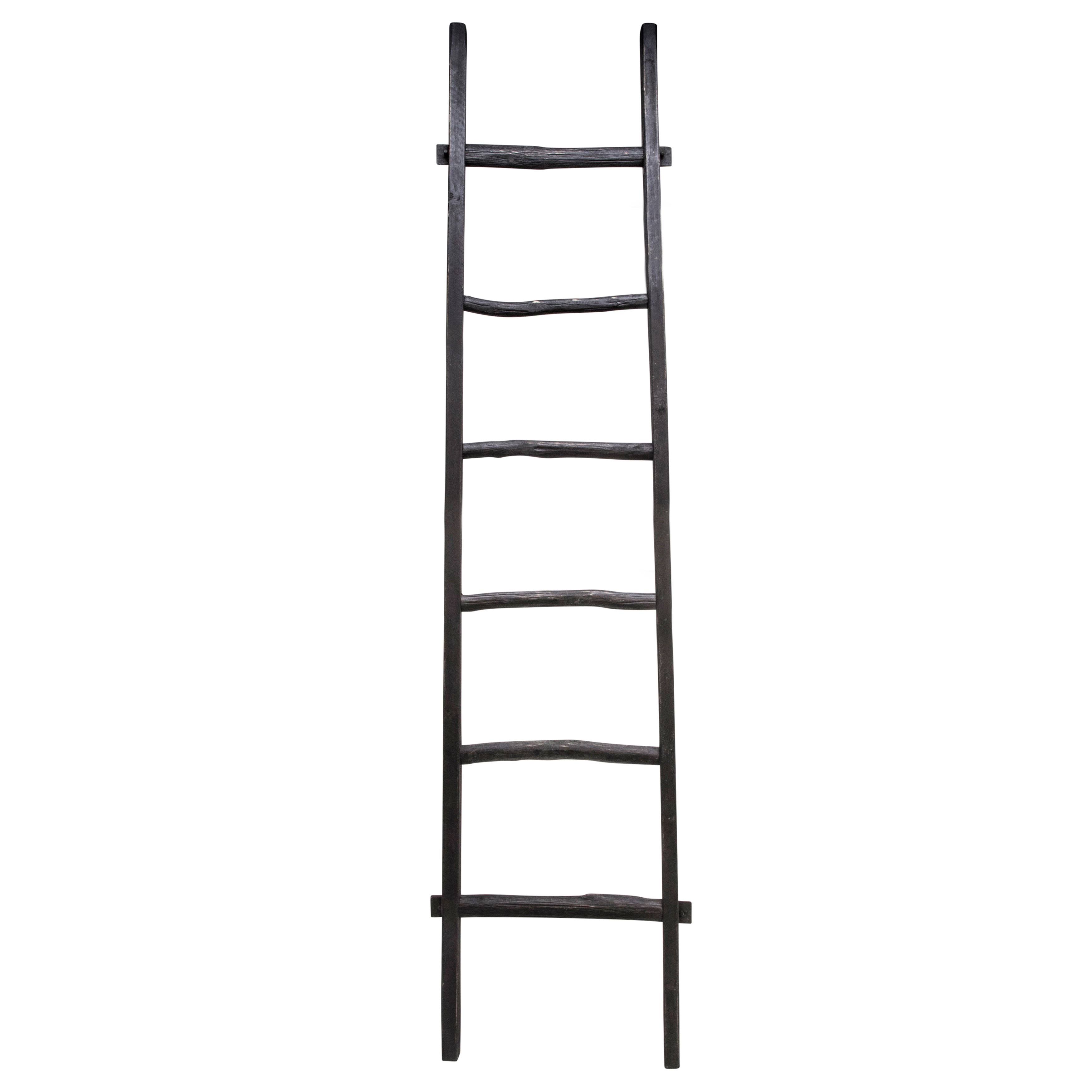 Wooden , Decorative 76x22 Ladder, Black - Sagebrook Home 13933-02