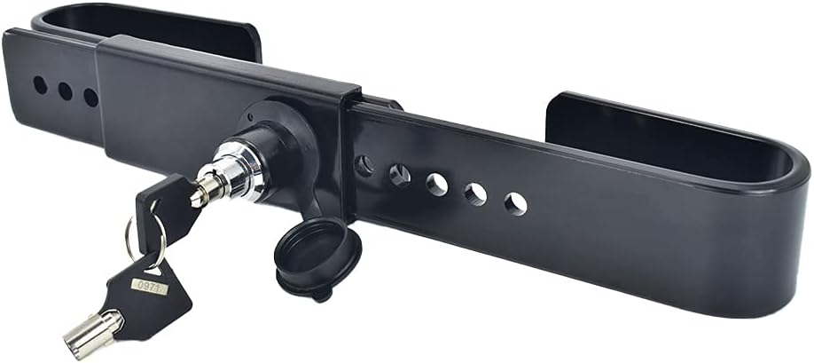 SINCERITYLI Steel Cargo Door Lock/Shipping Container Lock with 2 Tubular Keys and Rubber Cover Adjustment Range: 9