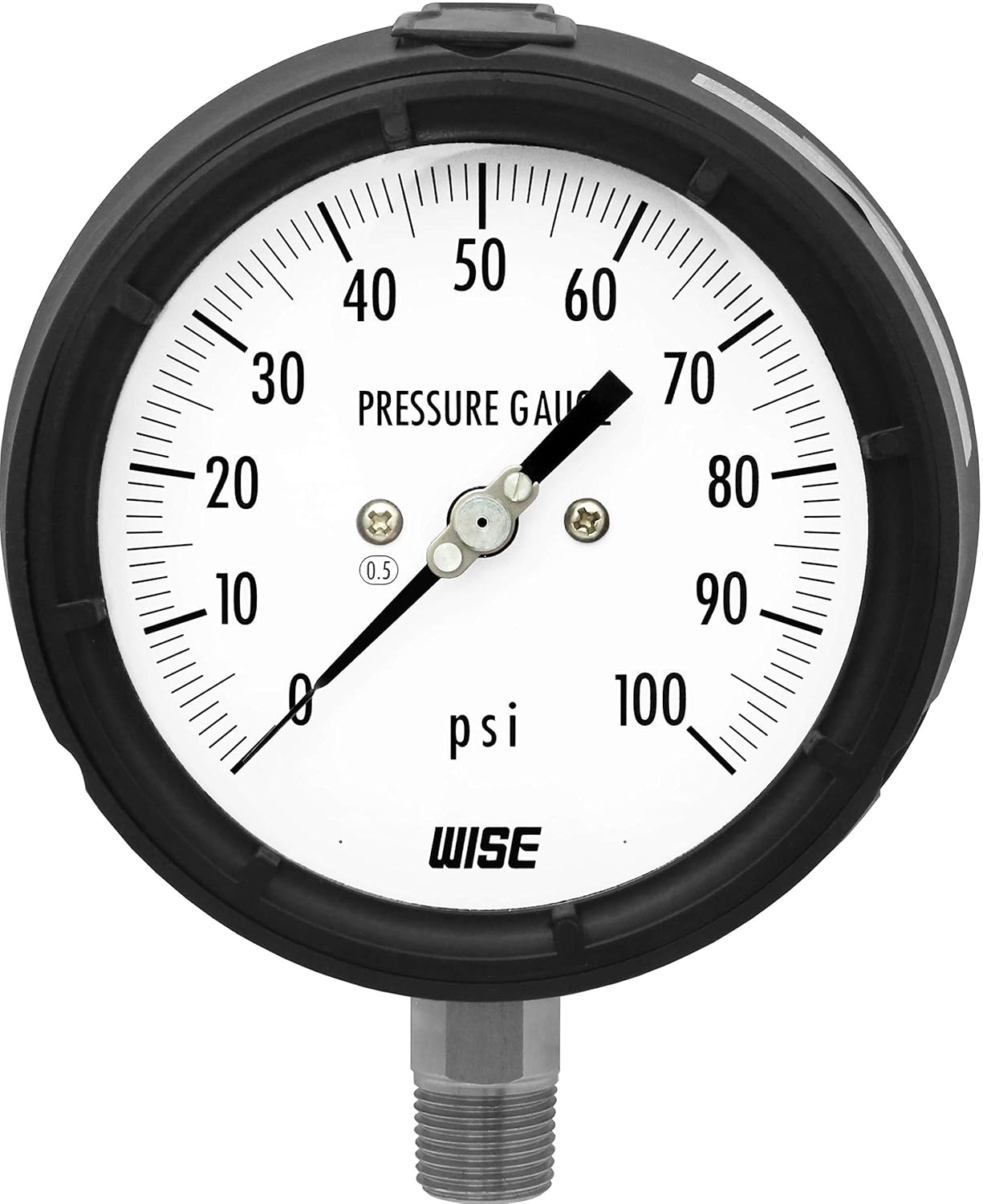 WISE Solid Front Type Pressure Gauge with thermoplastic case P359 125mm(4-1/2